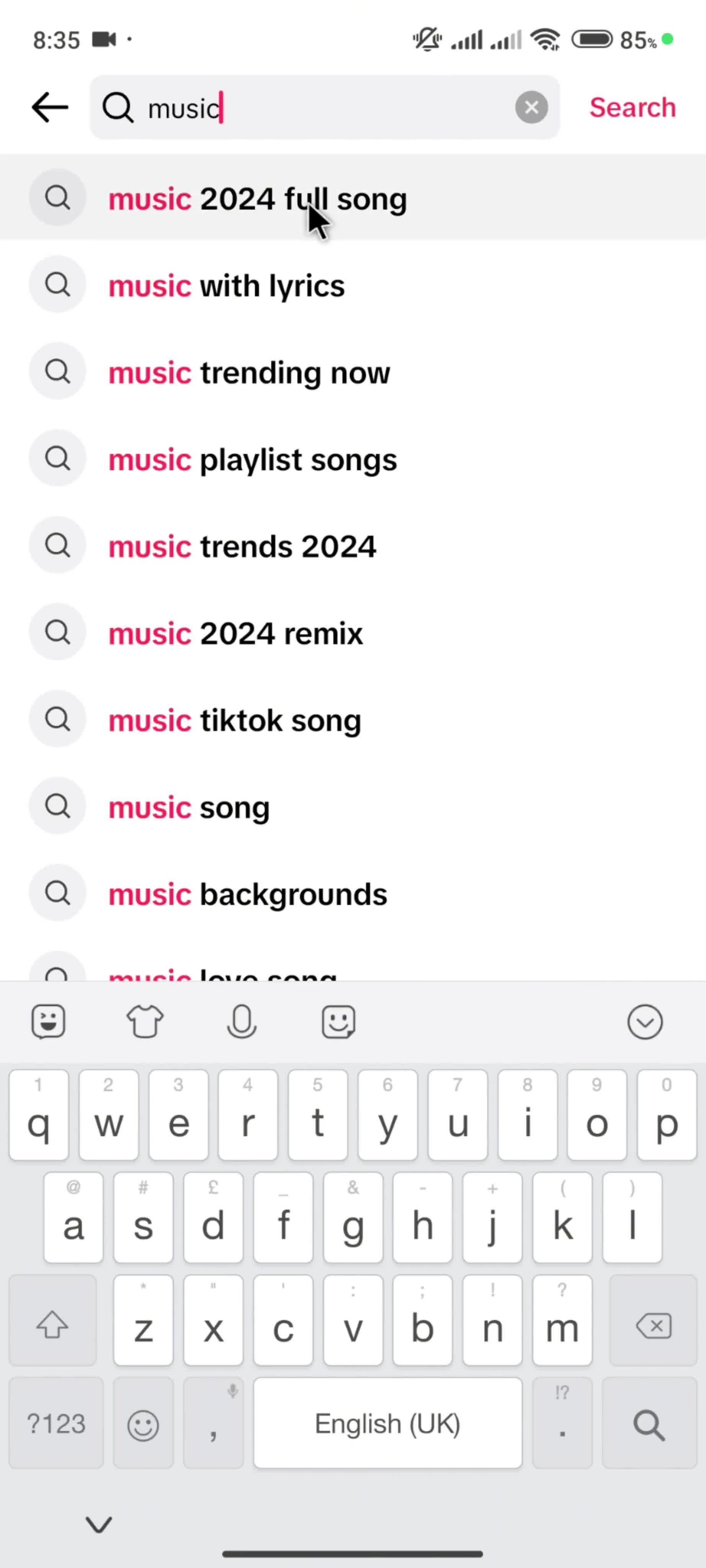 Searching on TikTok video thumbnail