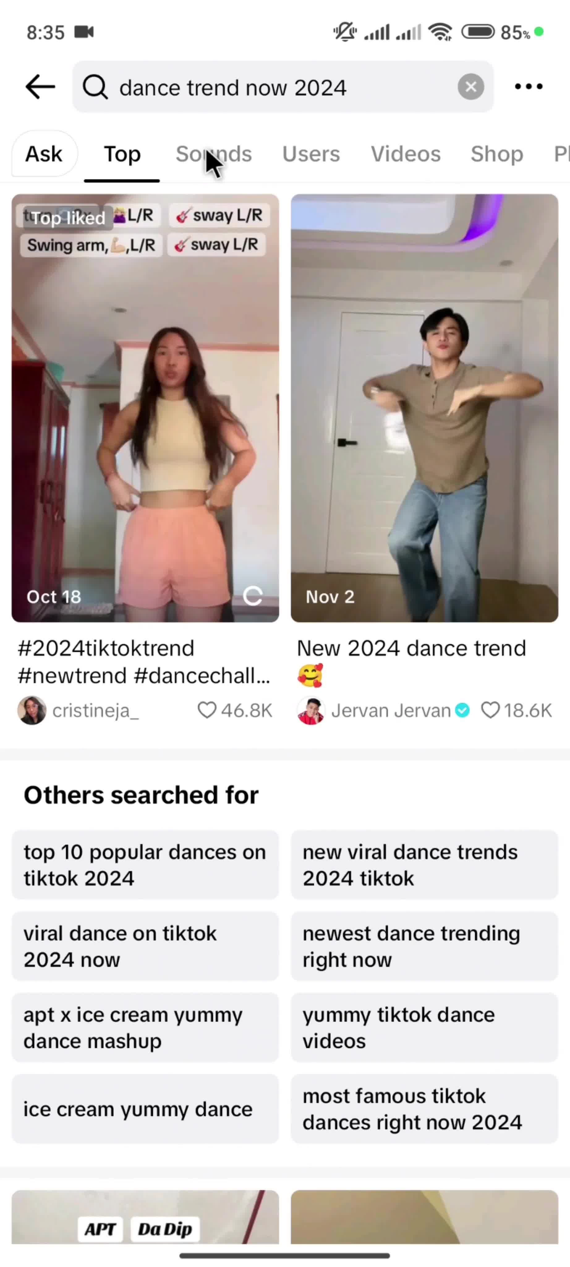 Searching on TikTok video thumbnail