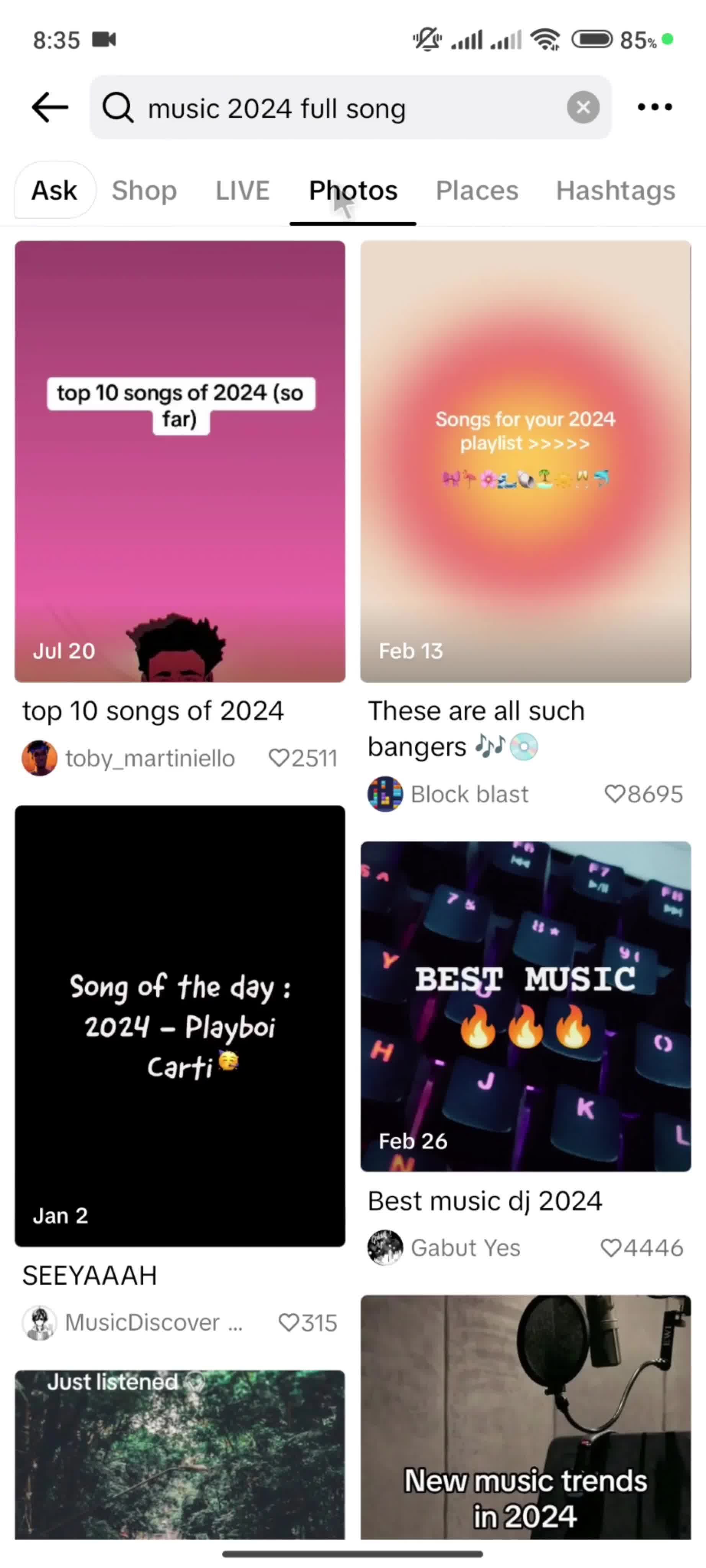 Searching on TikTok video thumbnail