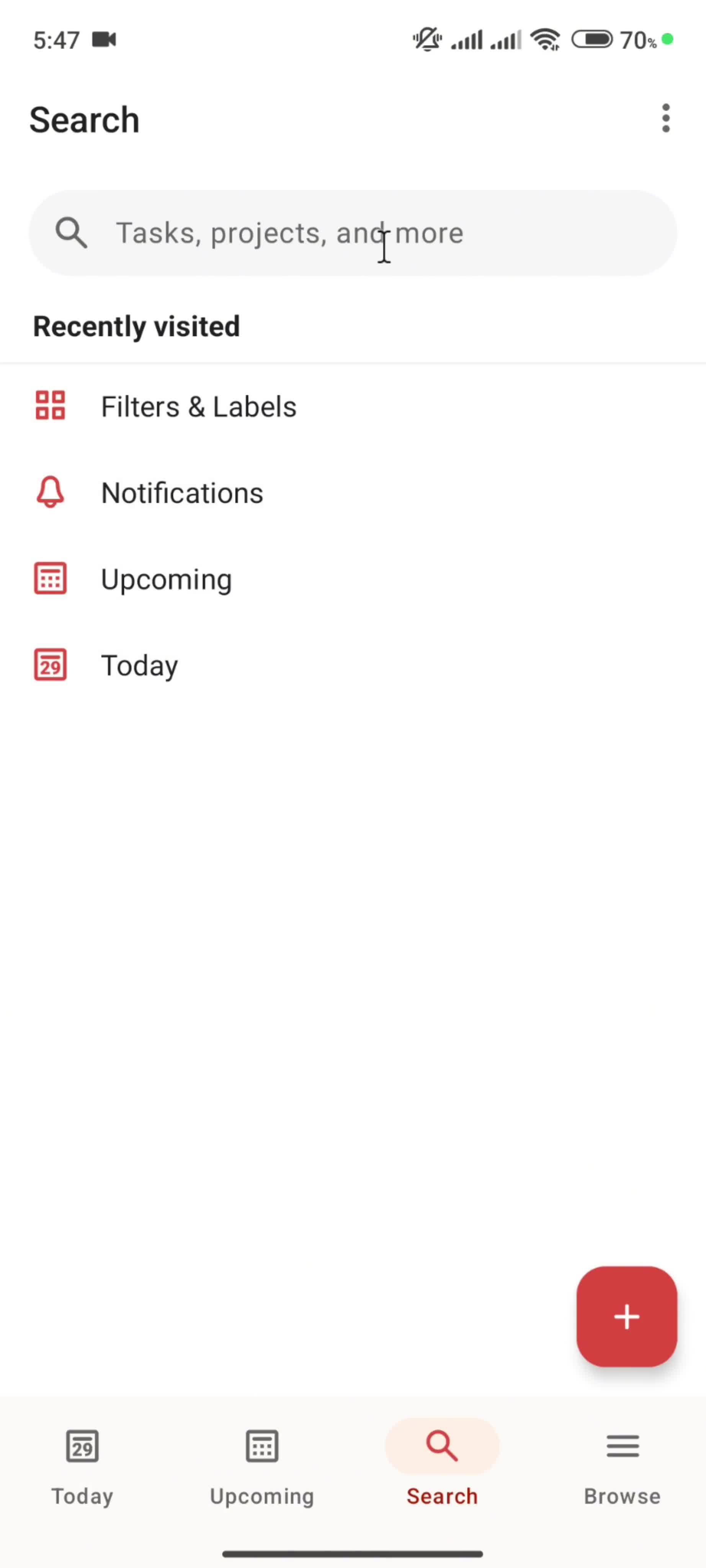Searching screenshot