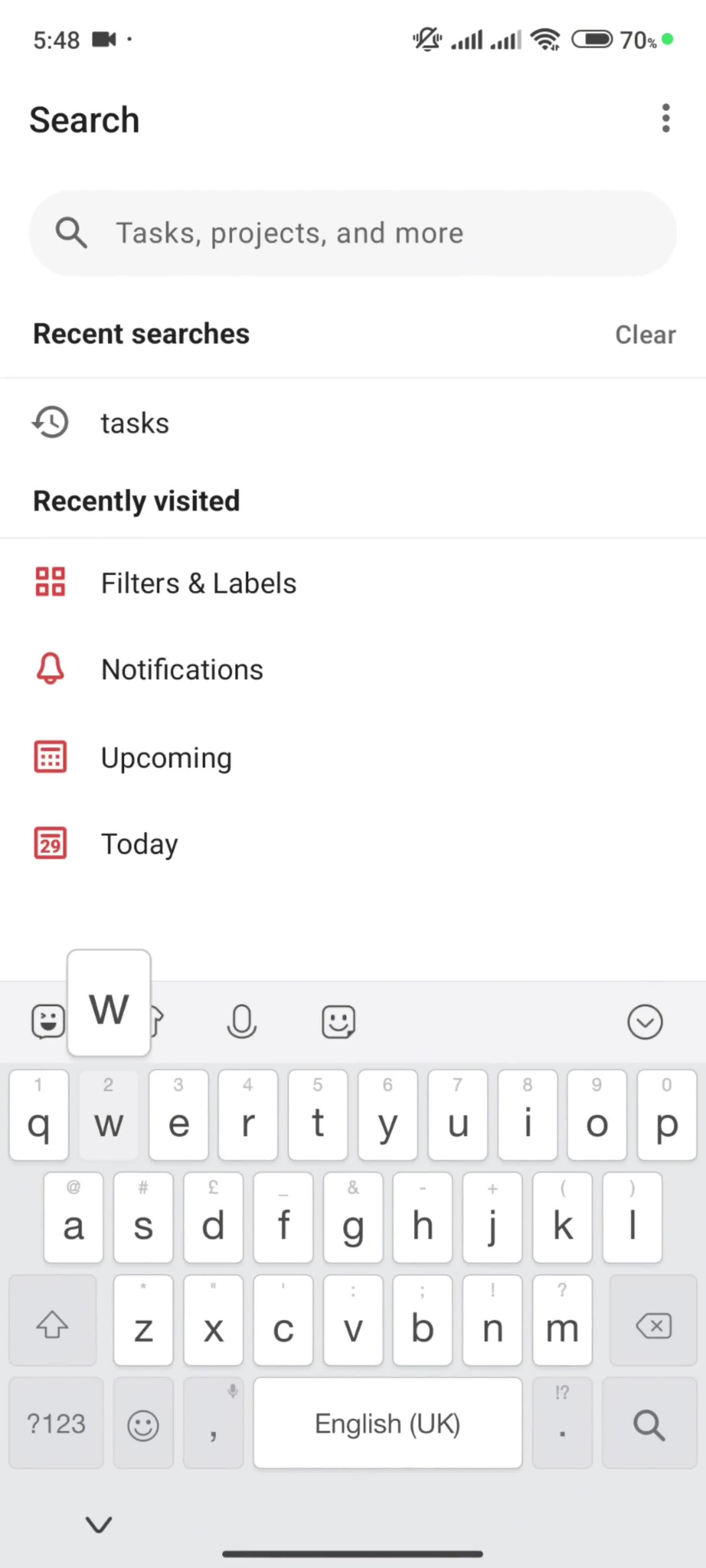 Searching screenshot