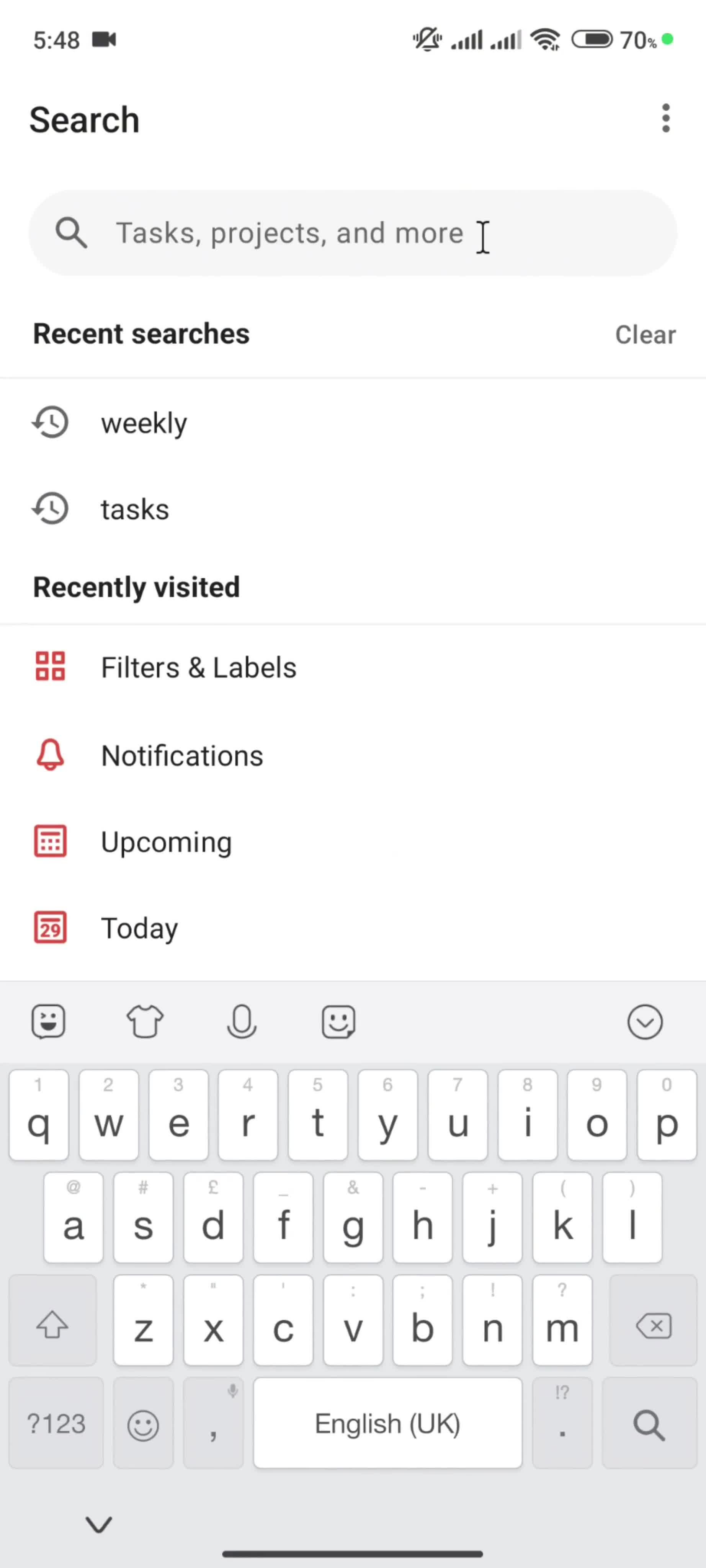Searching screenshot