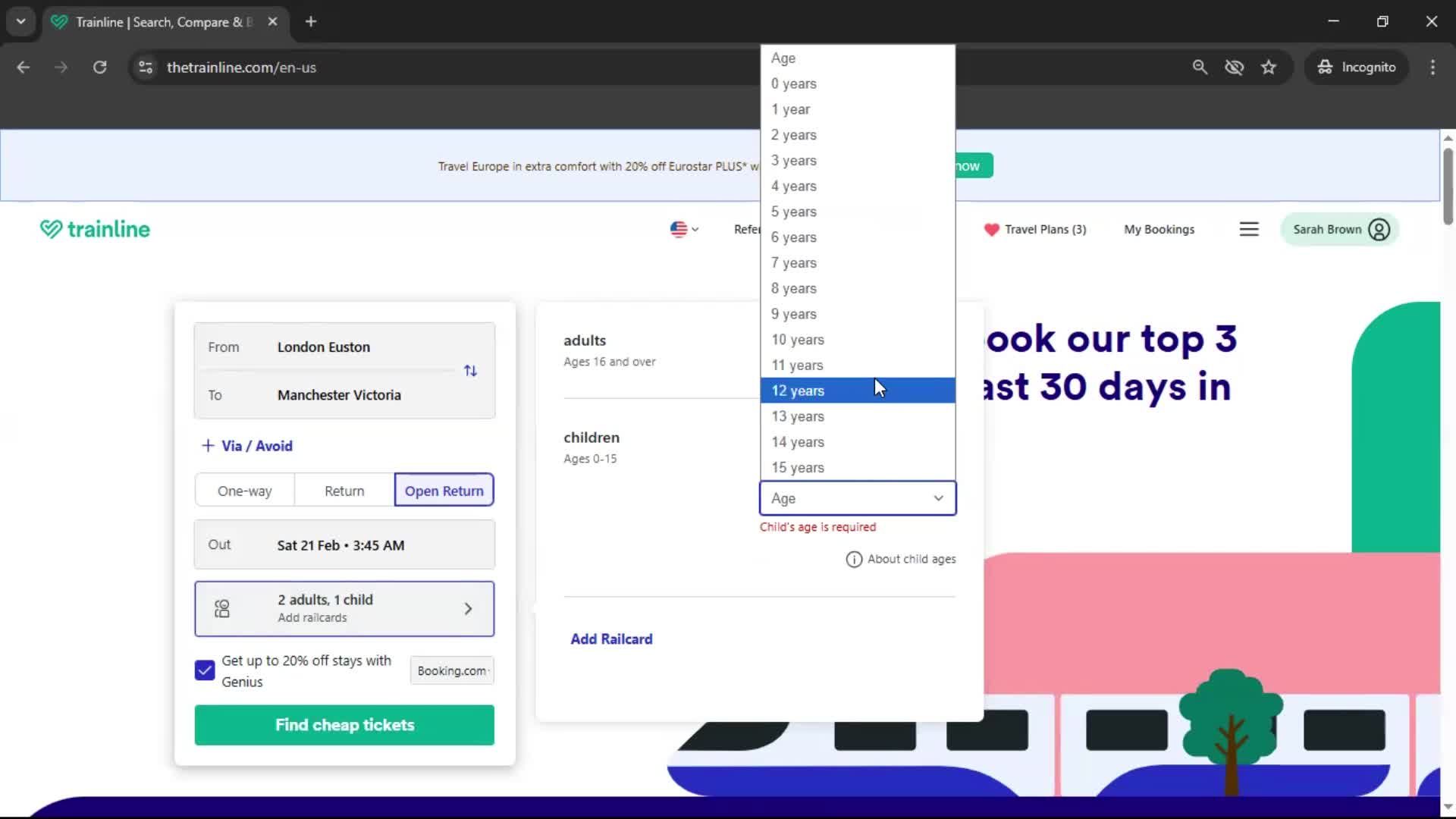 Searching screenshot