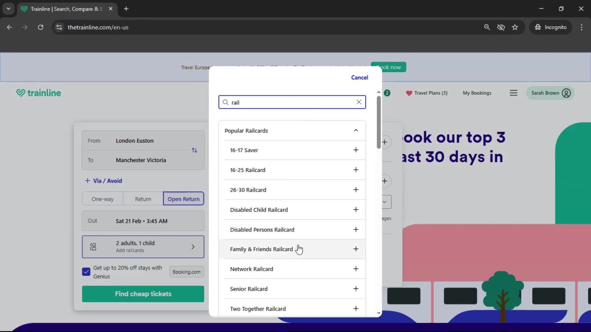 Searching screenshot