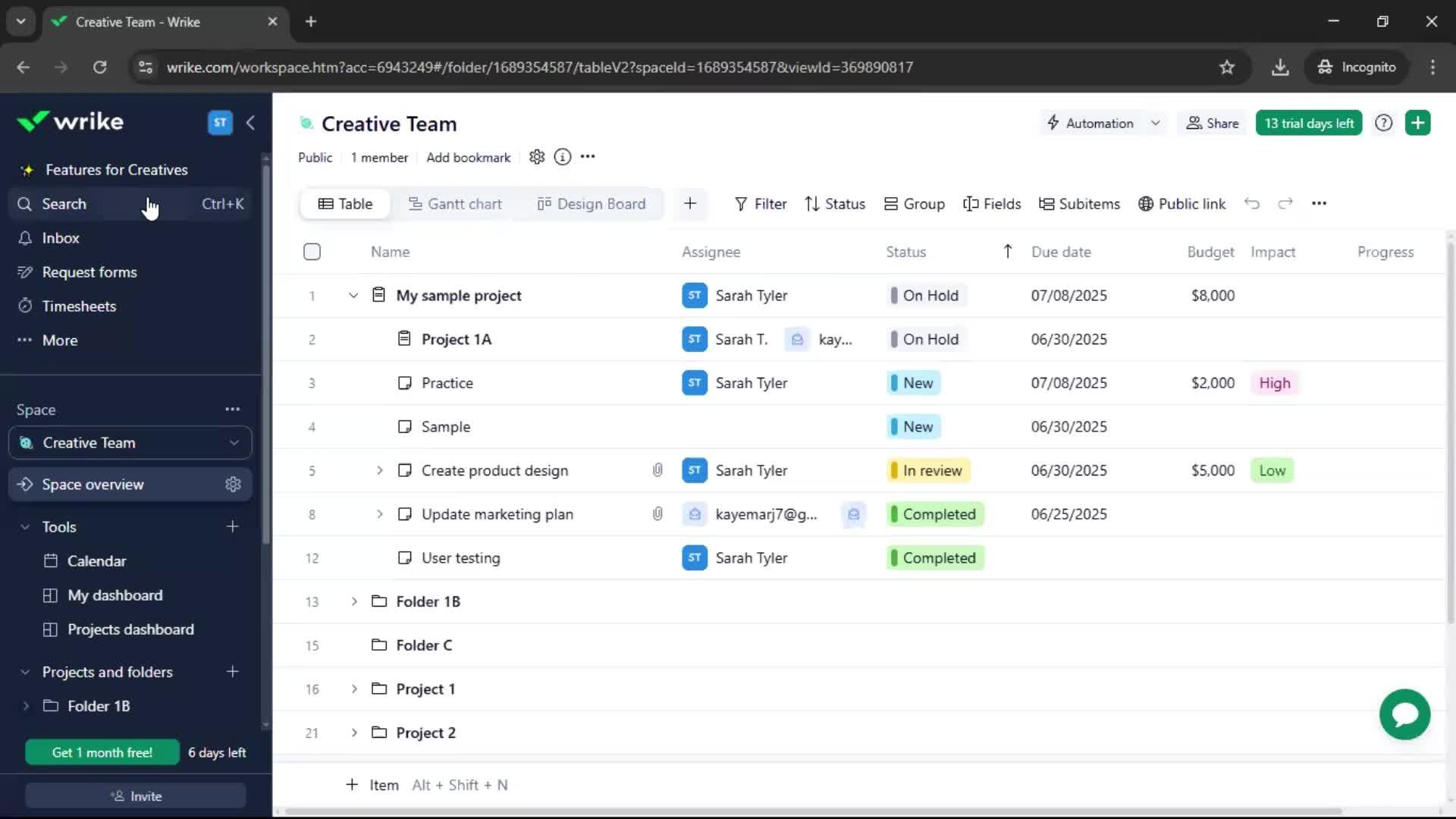 Searching screenshot