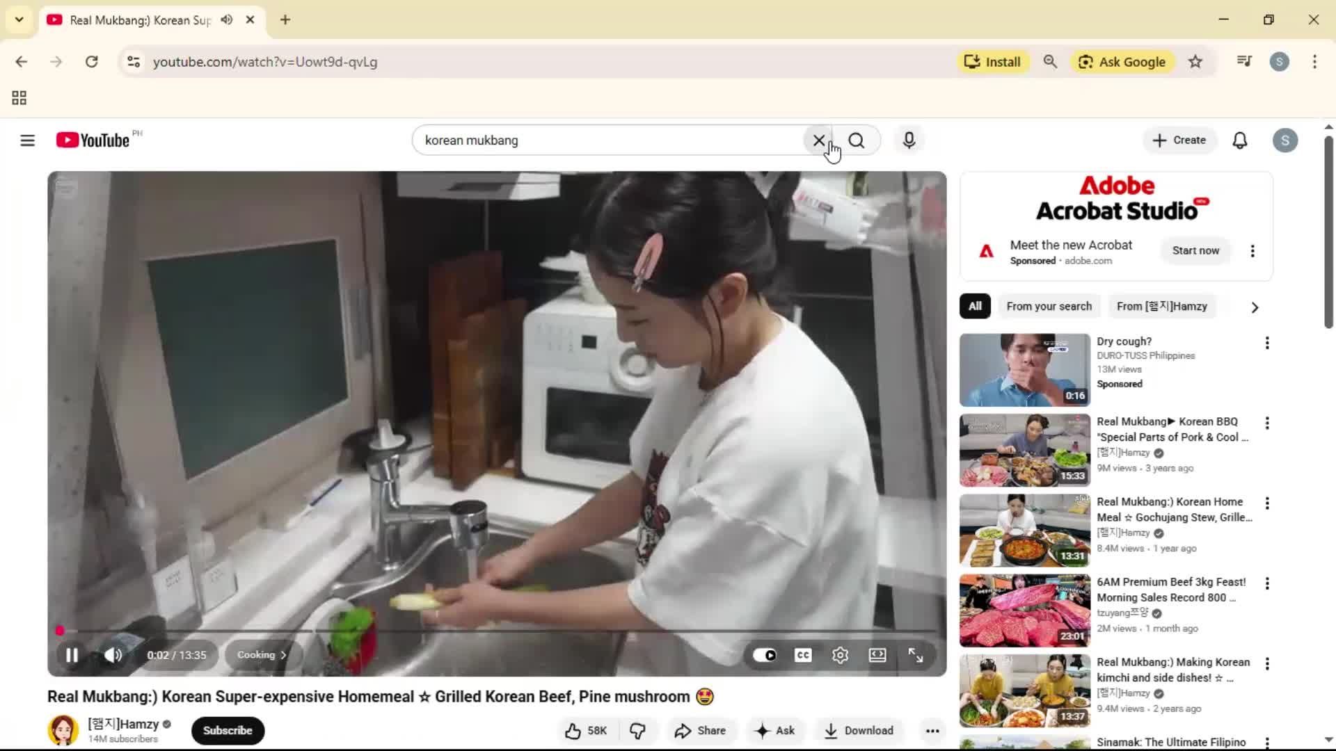 Searching screenshot