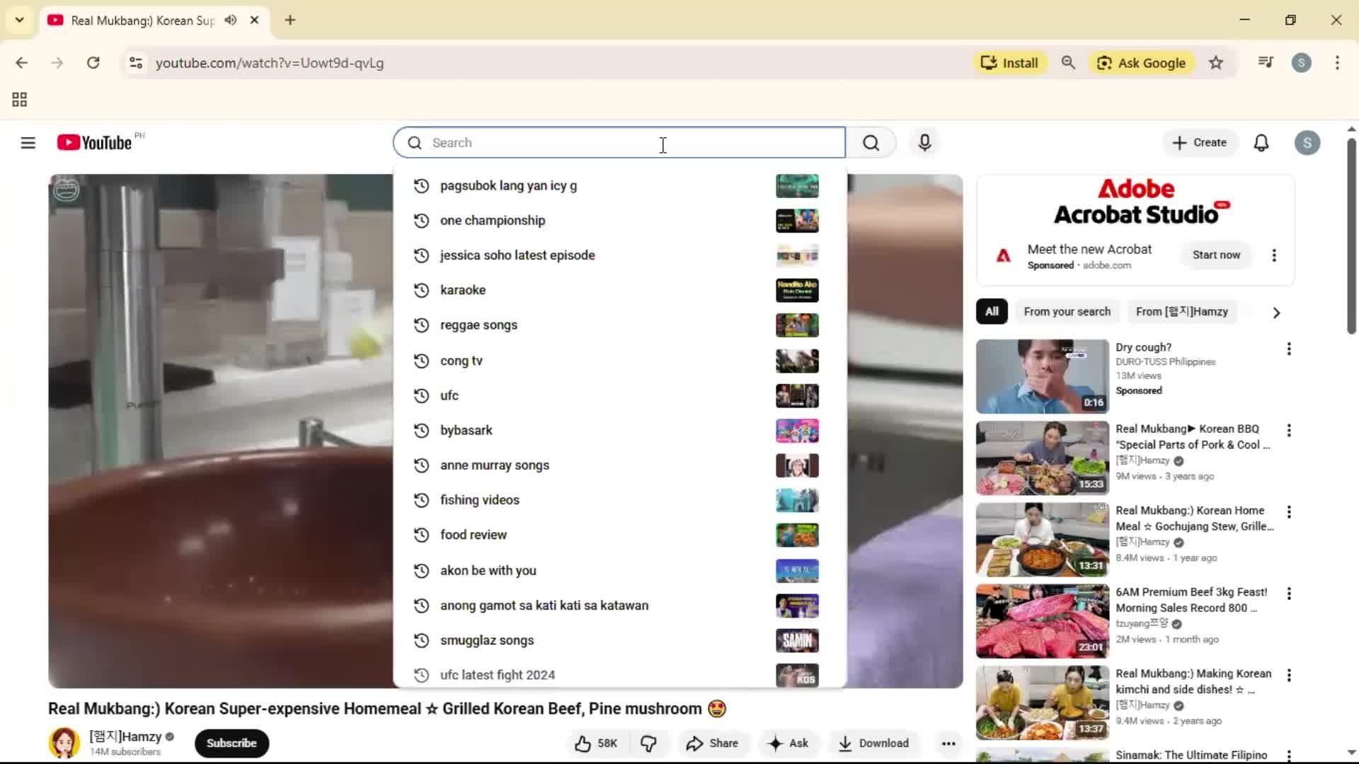 Searching screenshot