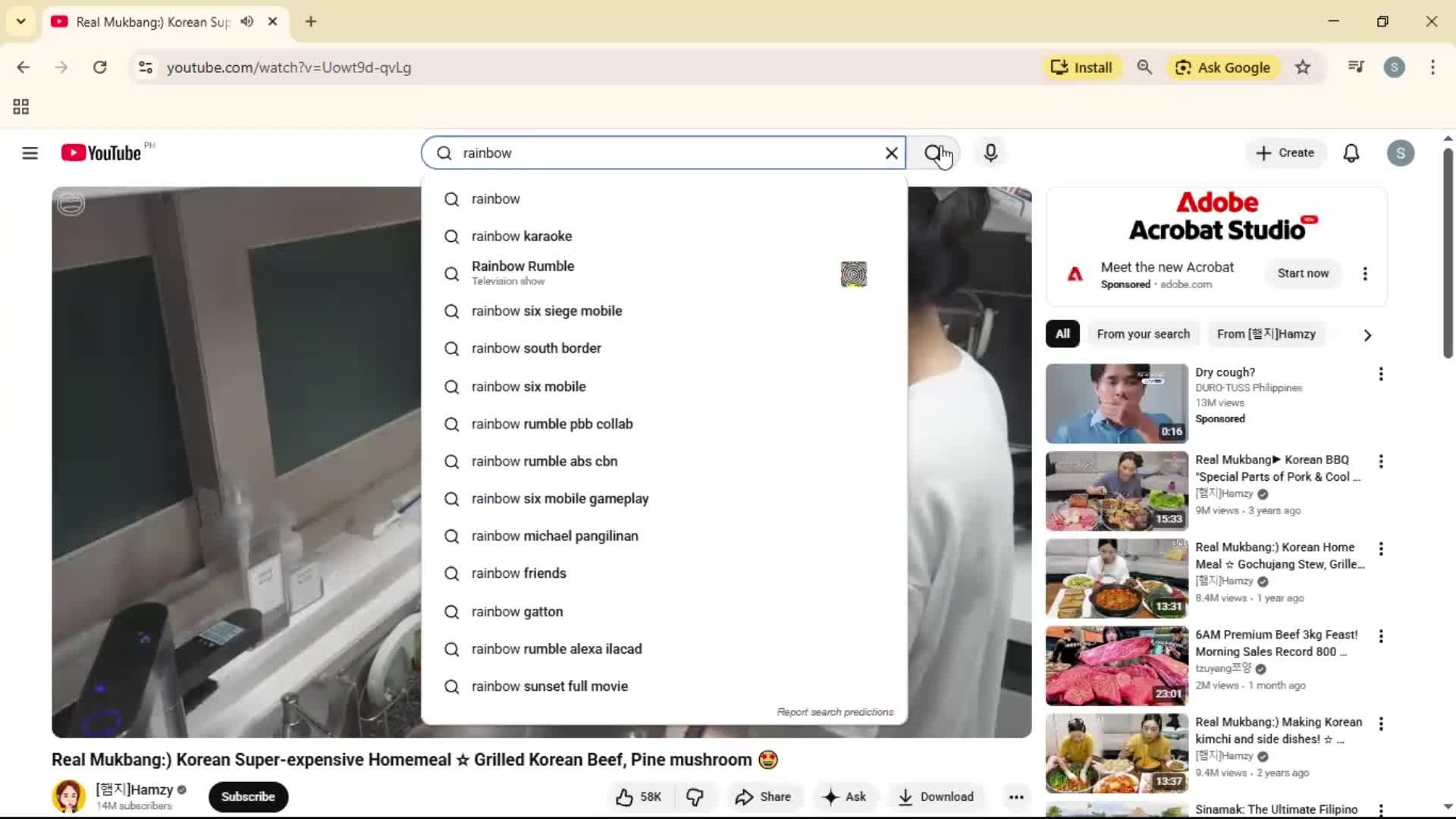 Searching screenshot