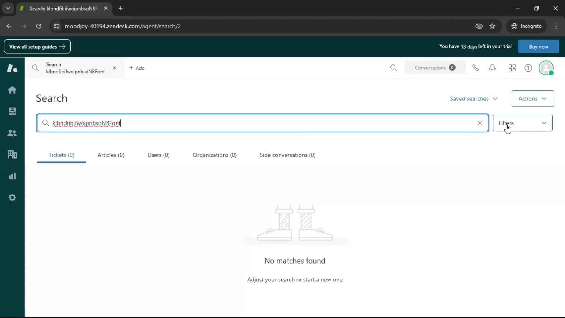 Searching screenshot