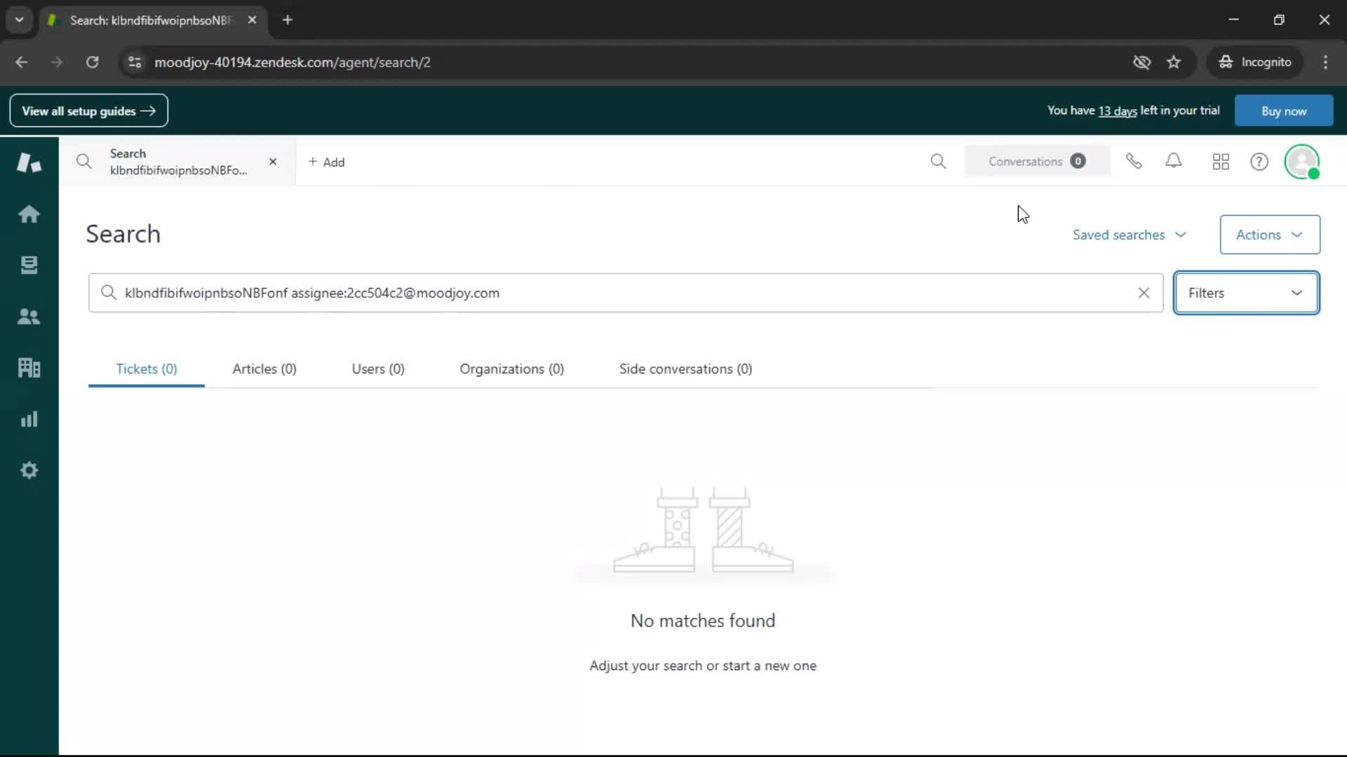 Searching screenshot