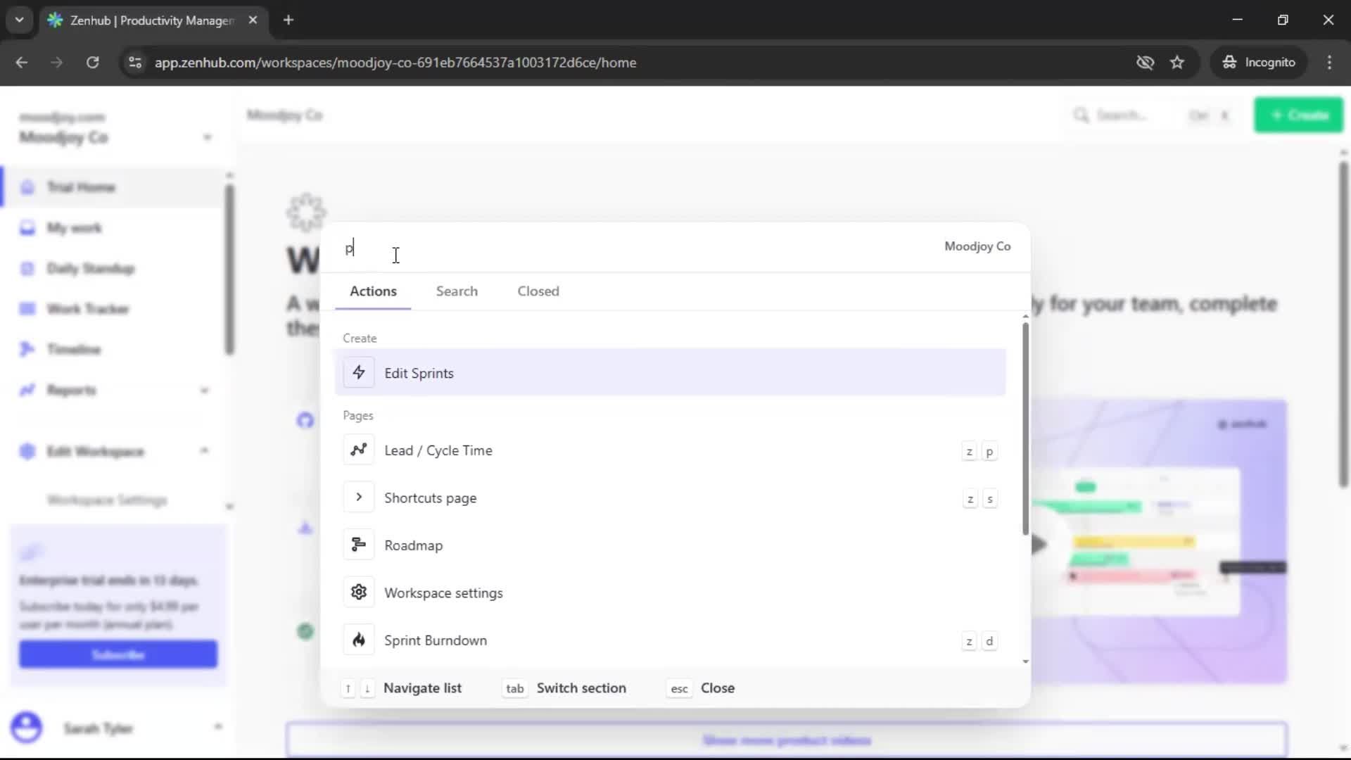 Searching screenshot