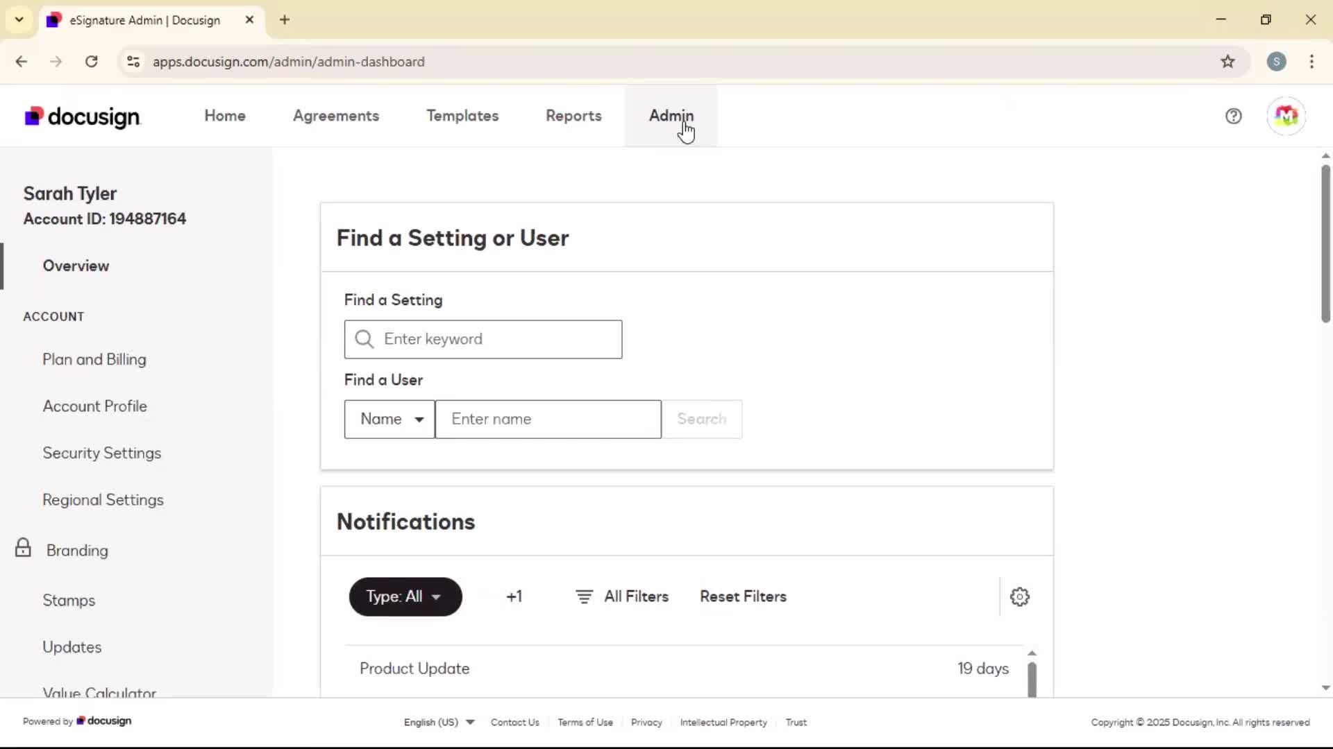 Security settings on Docusign video thumbnail