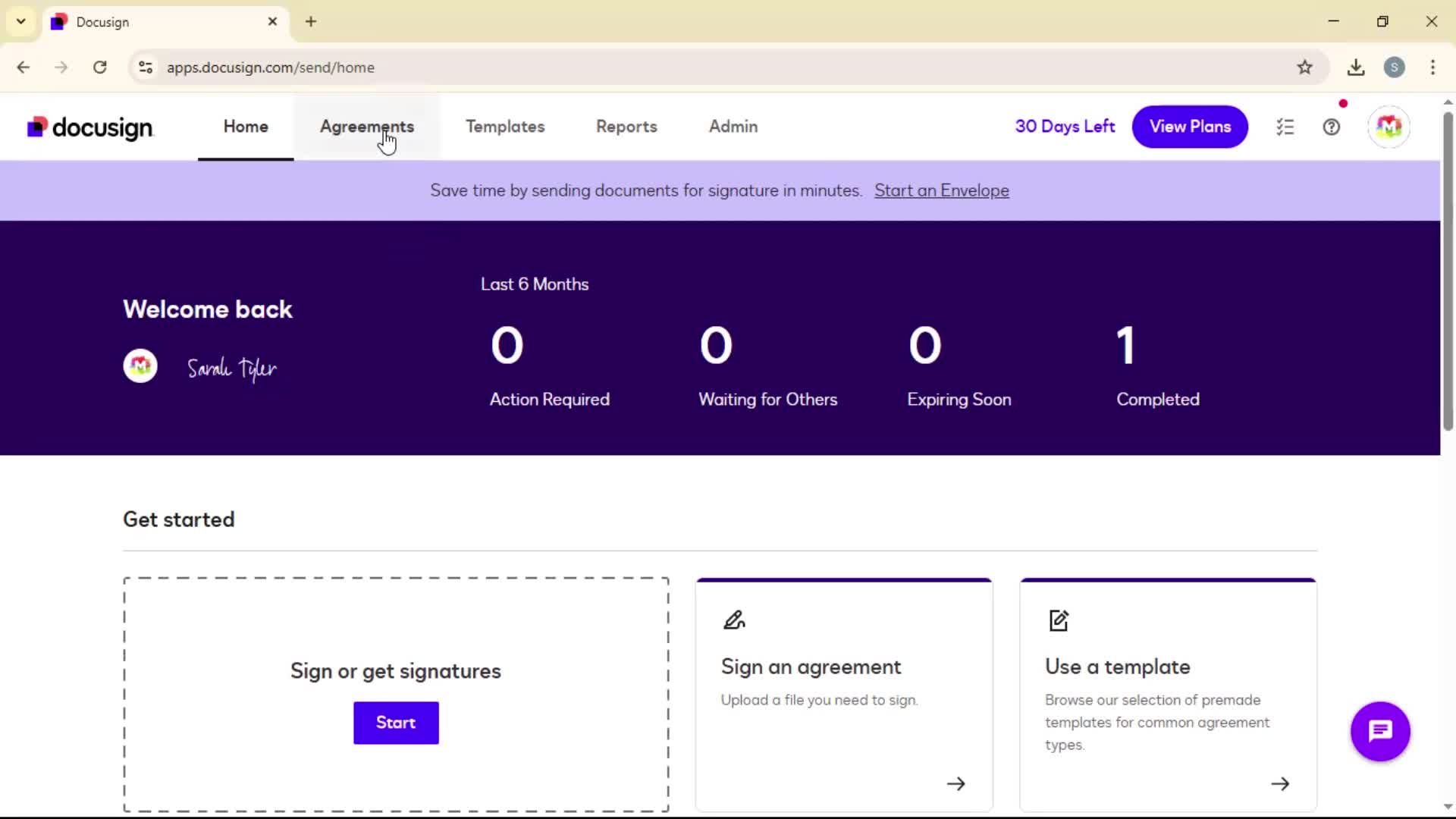 Requesting a signature screenshot