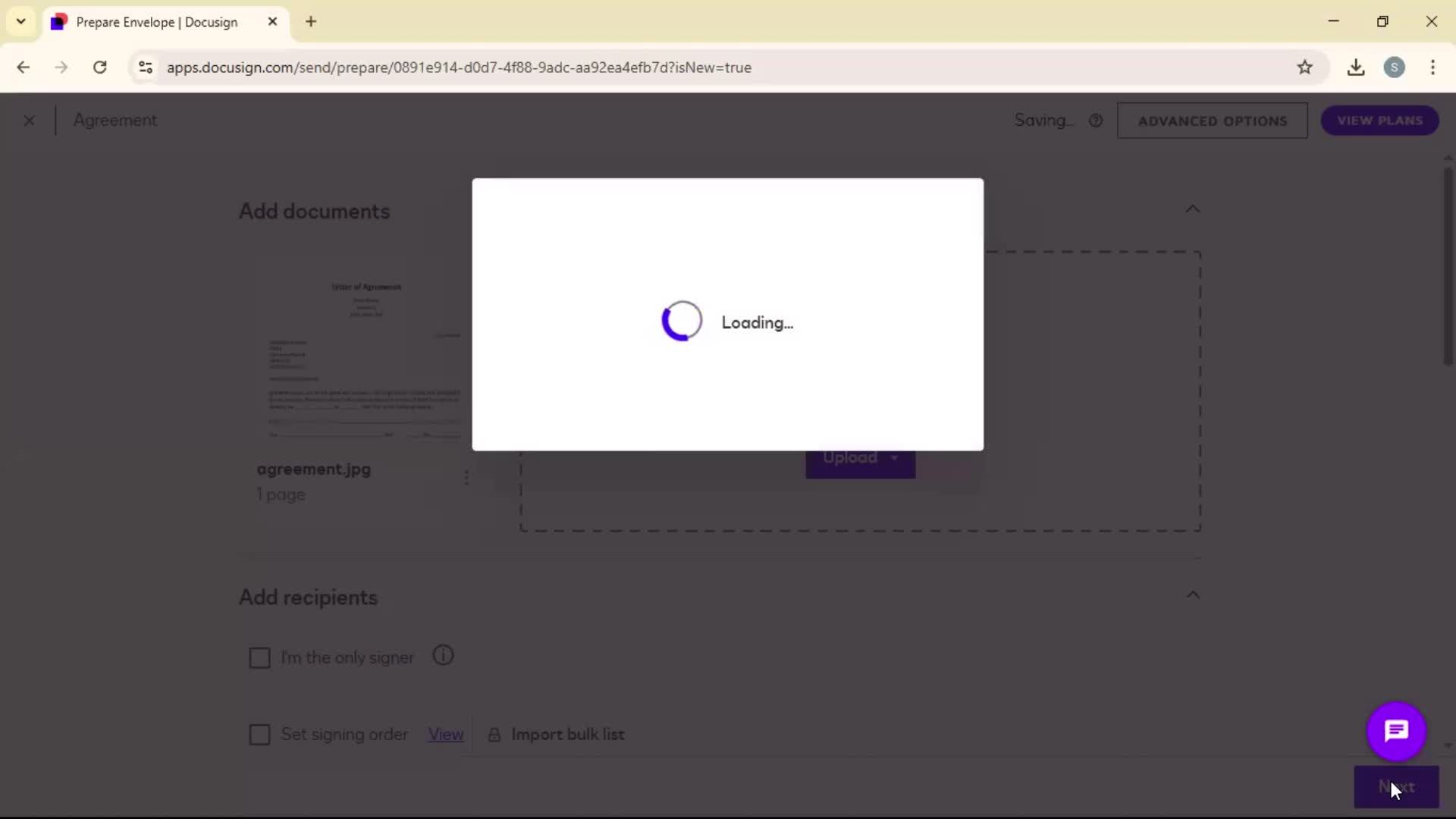 Requesting a signature screenshot