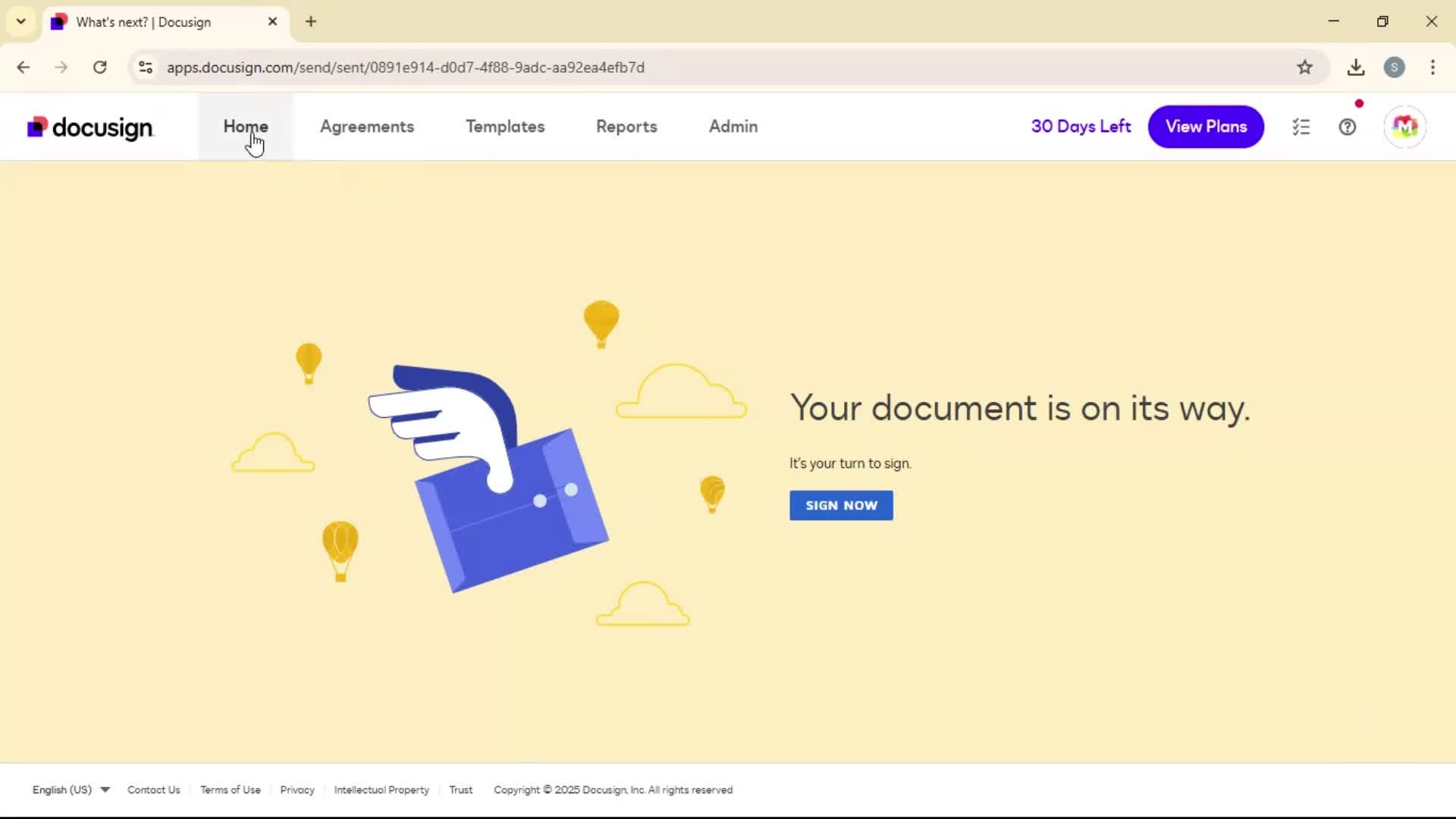 Requesting a signature screenshot