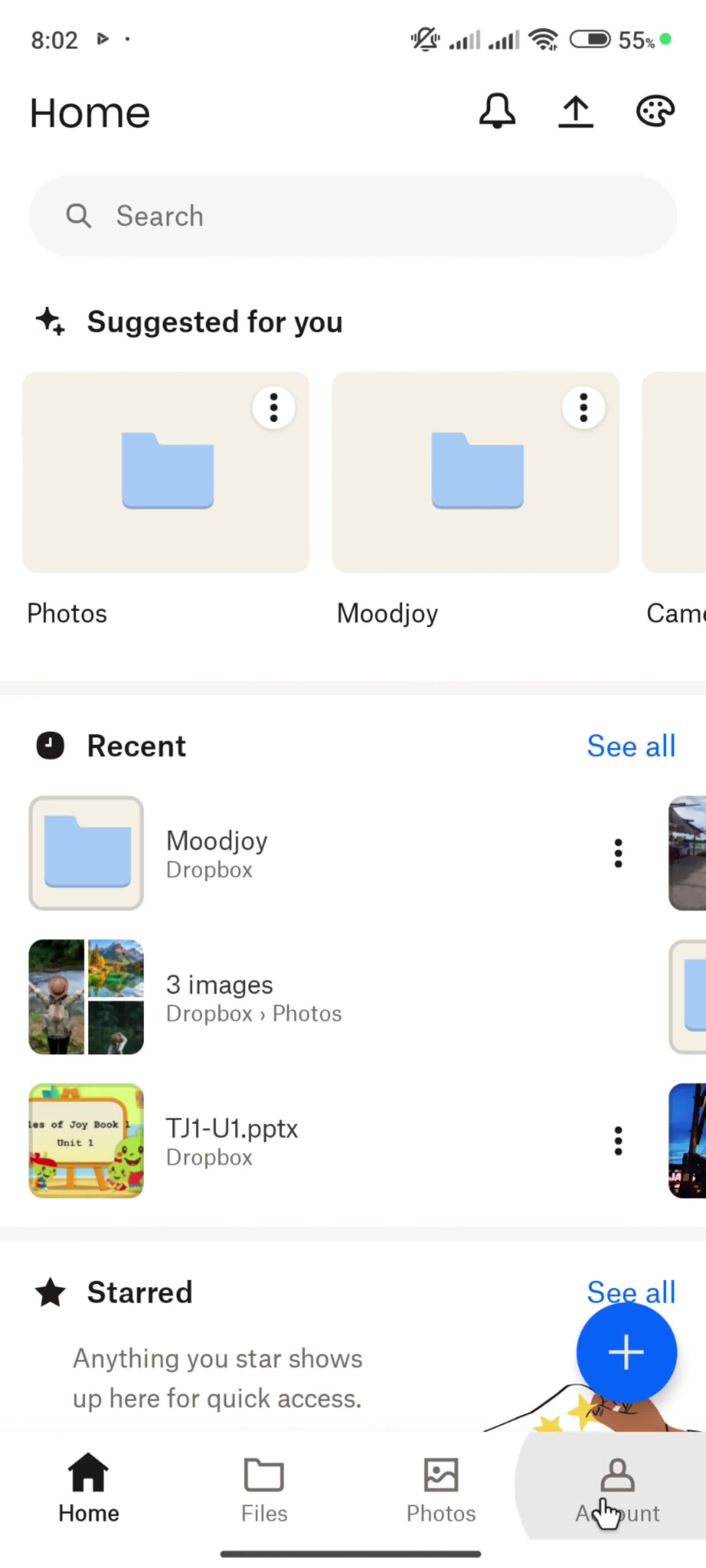 Giving feedback screenshot