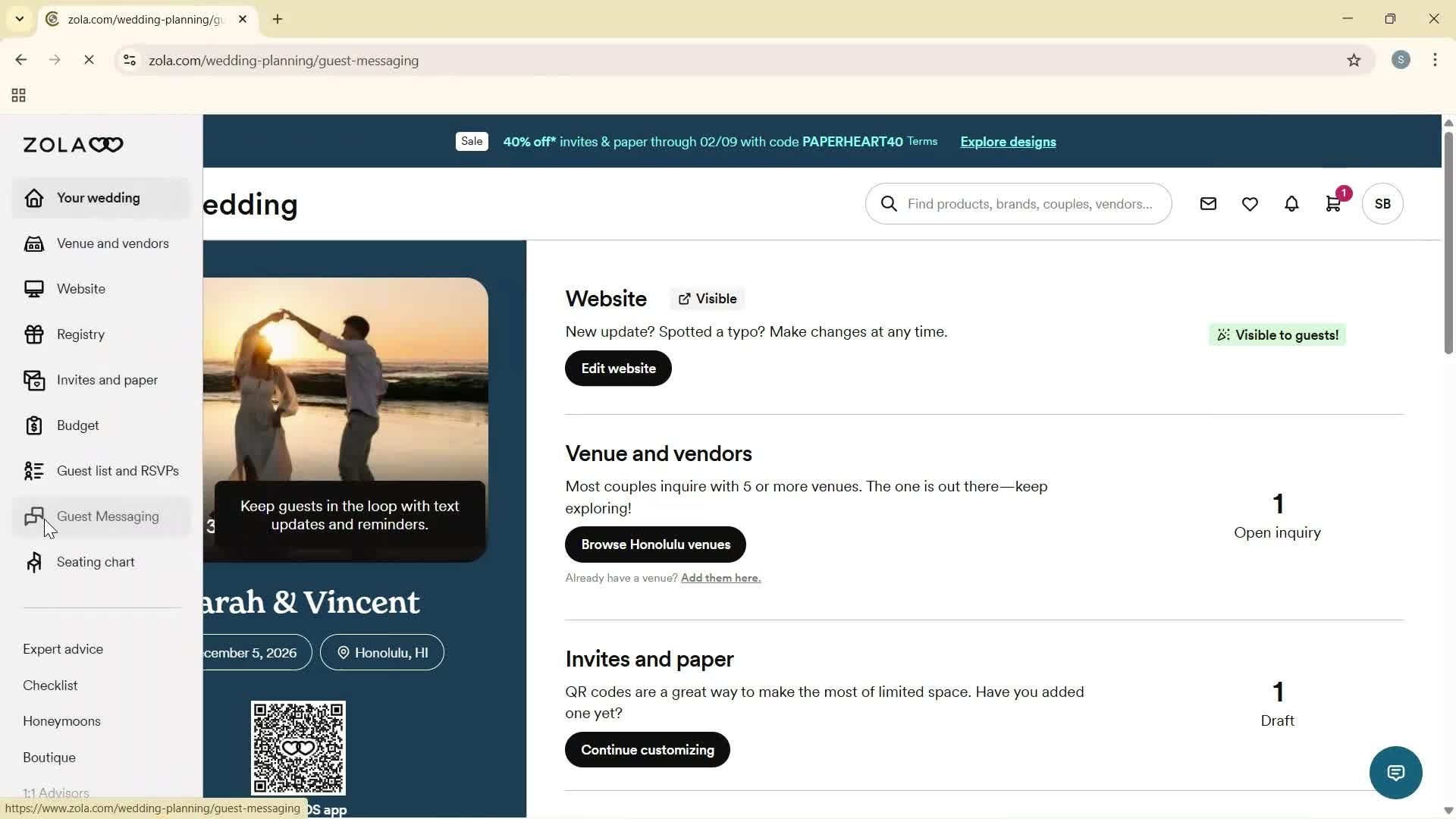 Sending messages screenshot