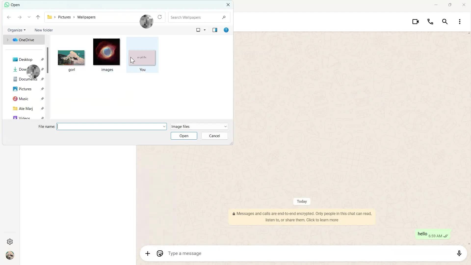Sending messages screenshot