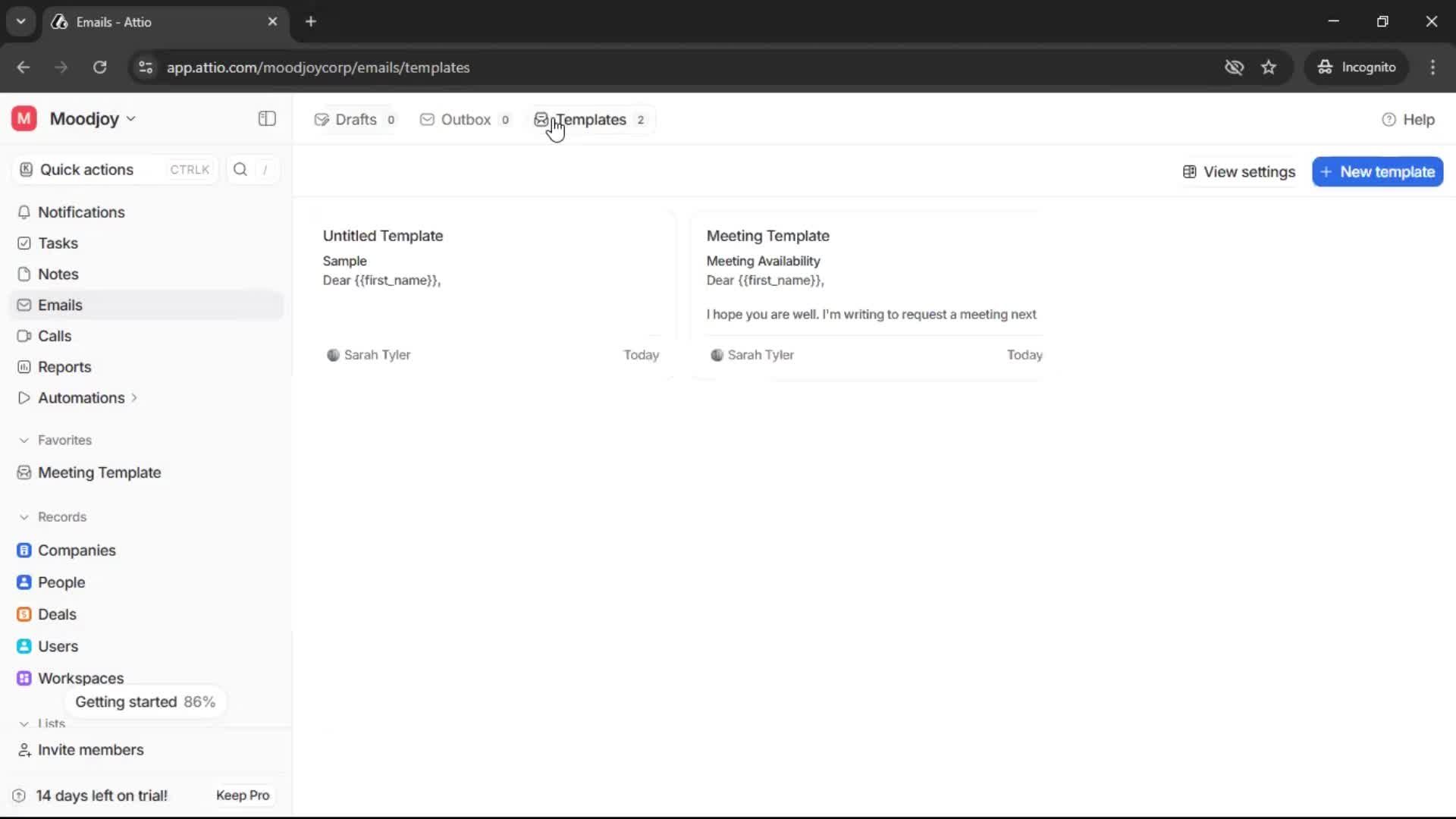 Sending an email screenshot
