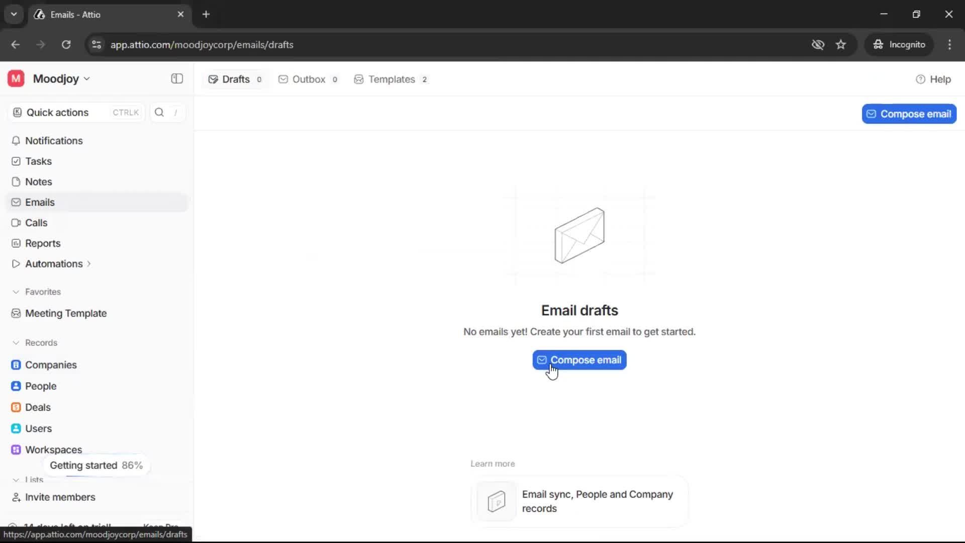 Sending an email on Attio video thumbnail