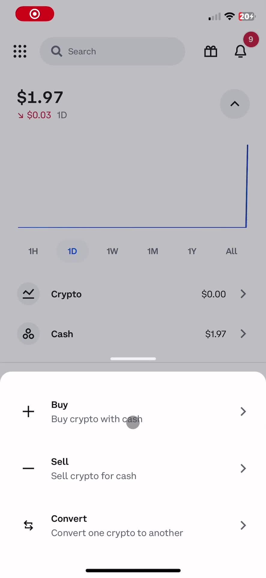 Setting up recurring buys screenshot