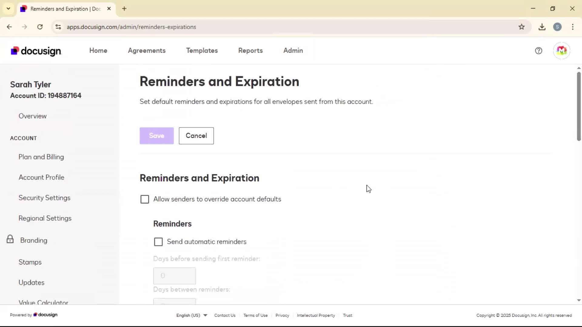 Setting a reminder on Docusign video thumbnail