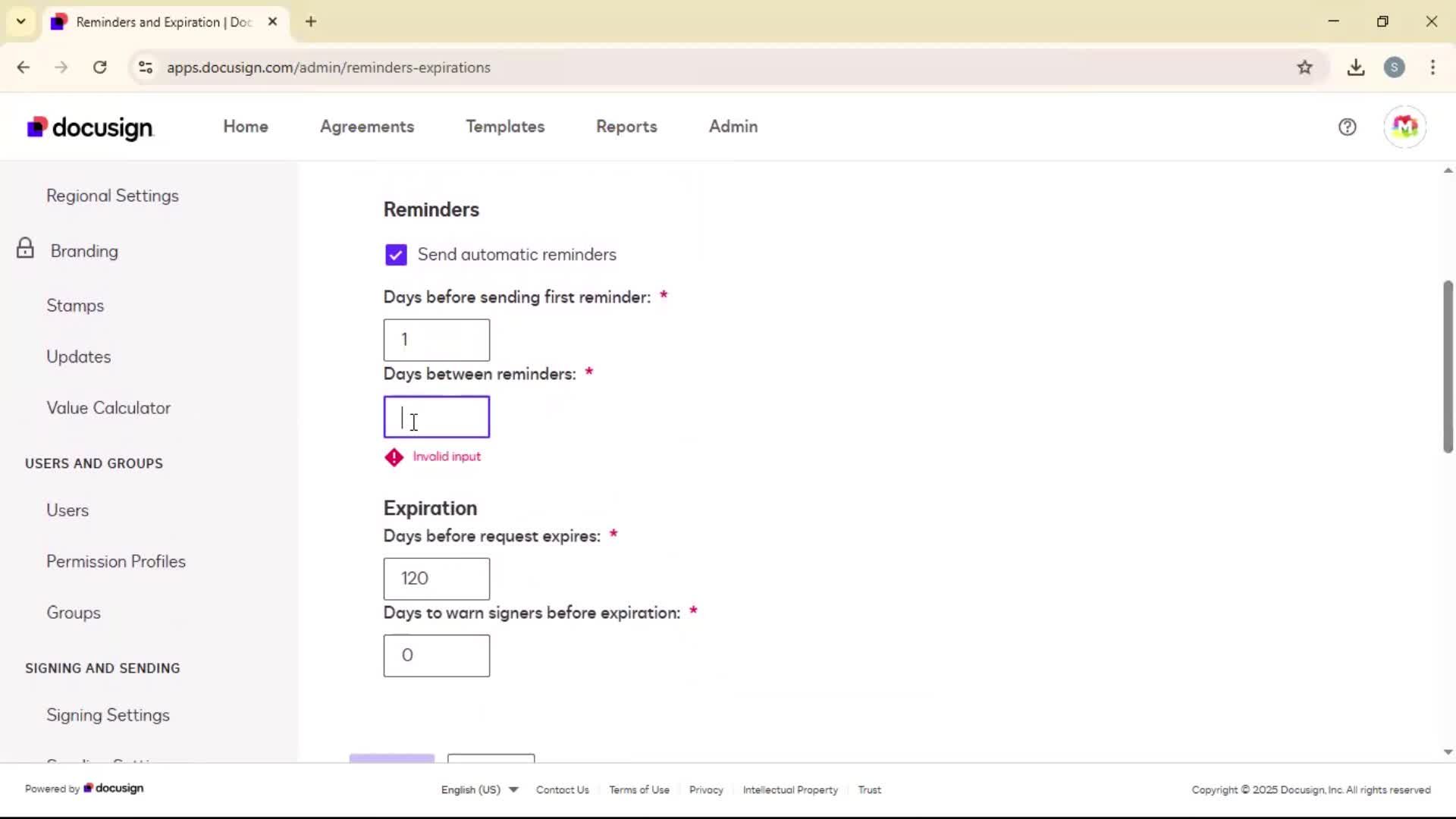 Setting a reminder screenshot