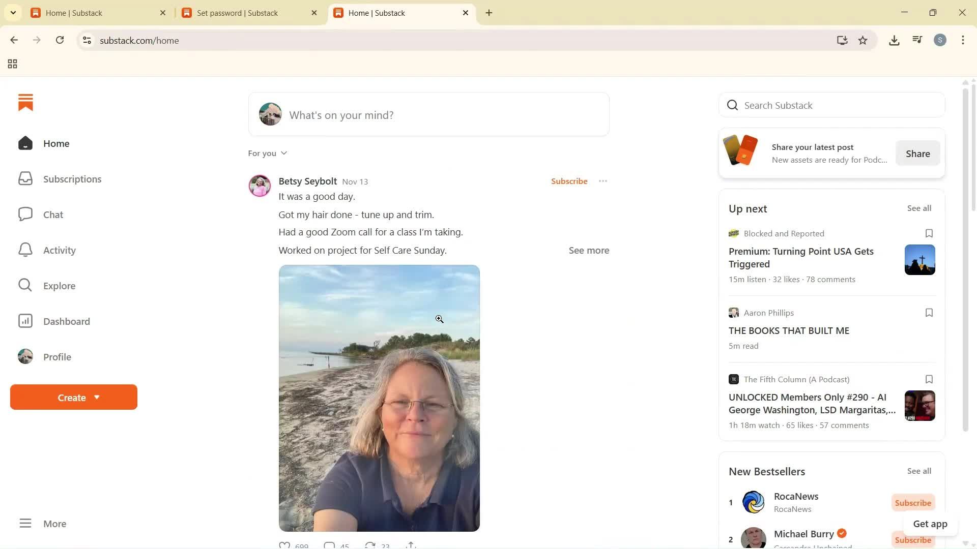Changing password screenshot
