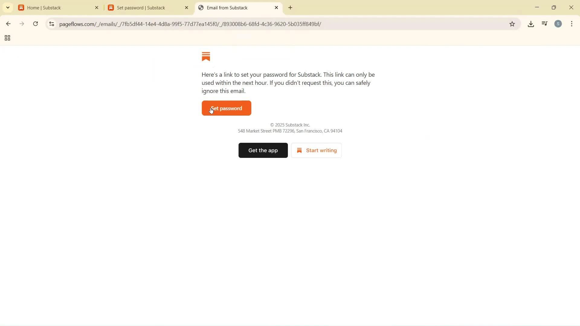 Changing password screenshot