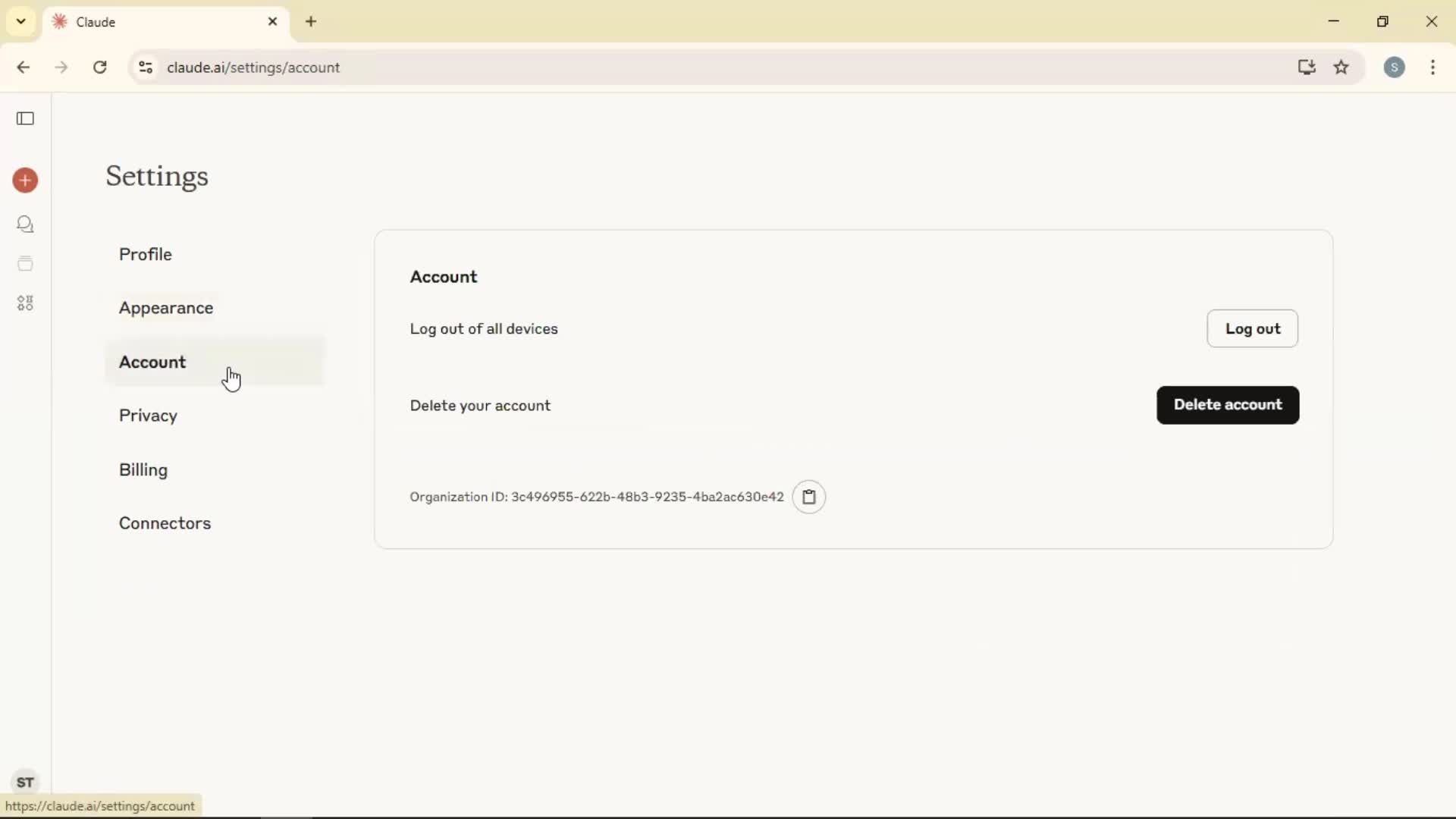Settings screenshot
