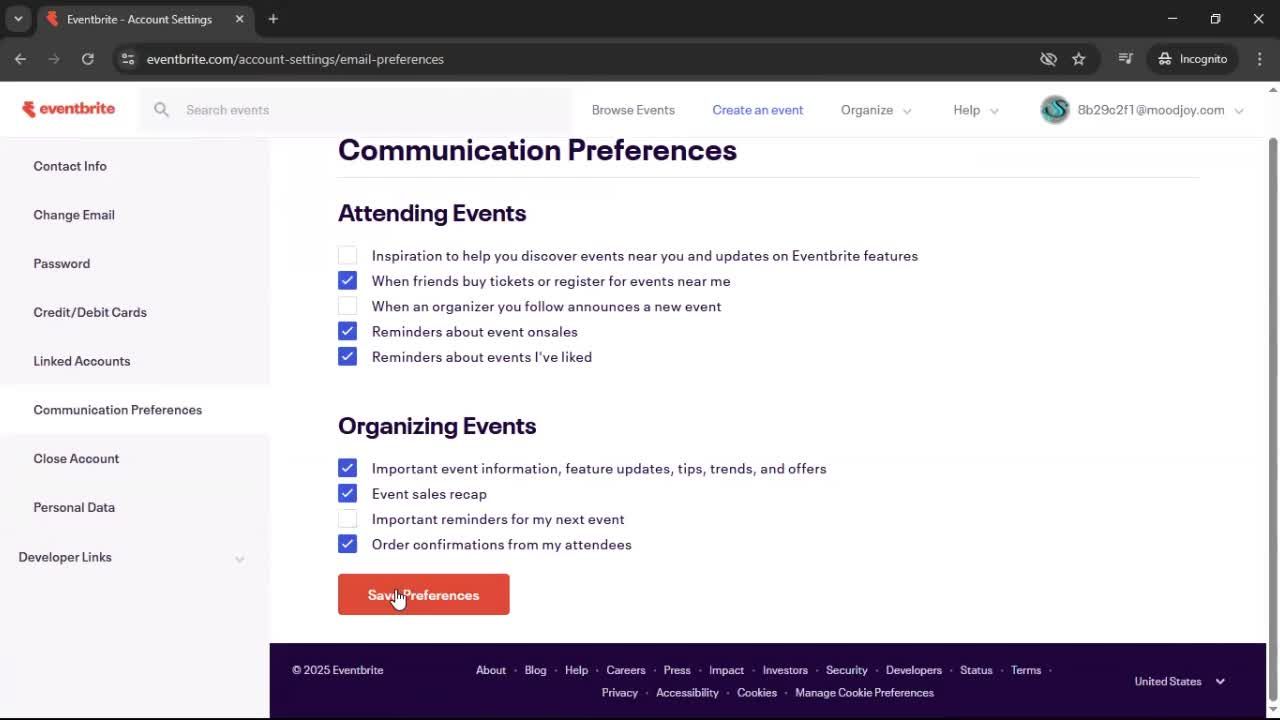 Settings screenshot