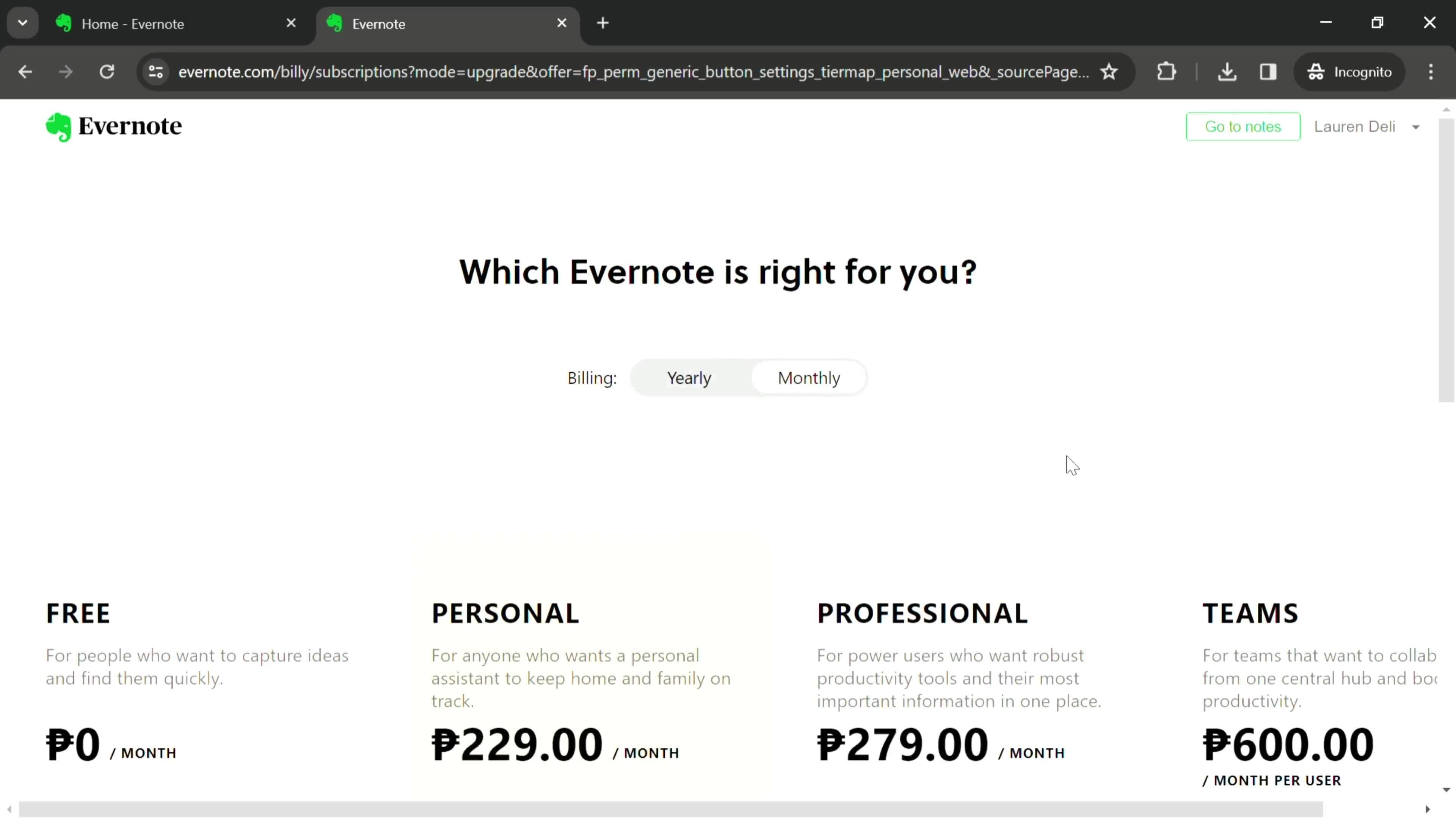 Settings on Evernote video thumbnail