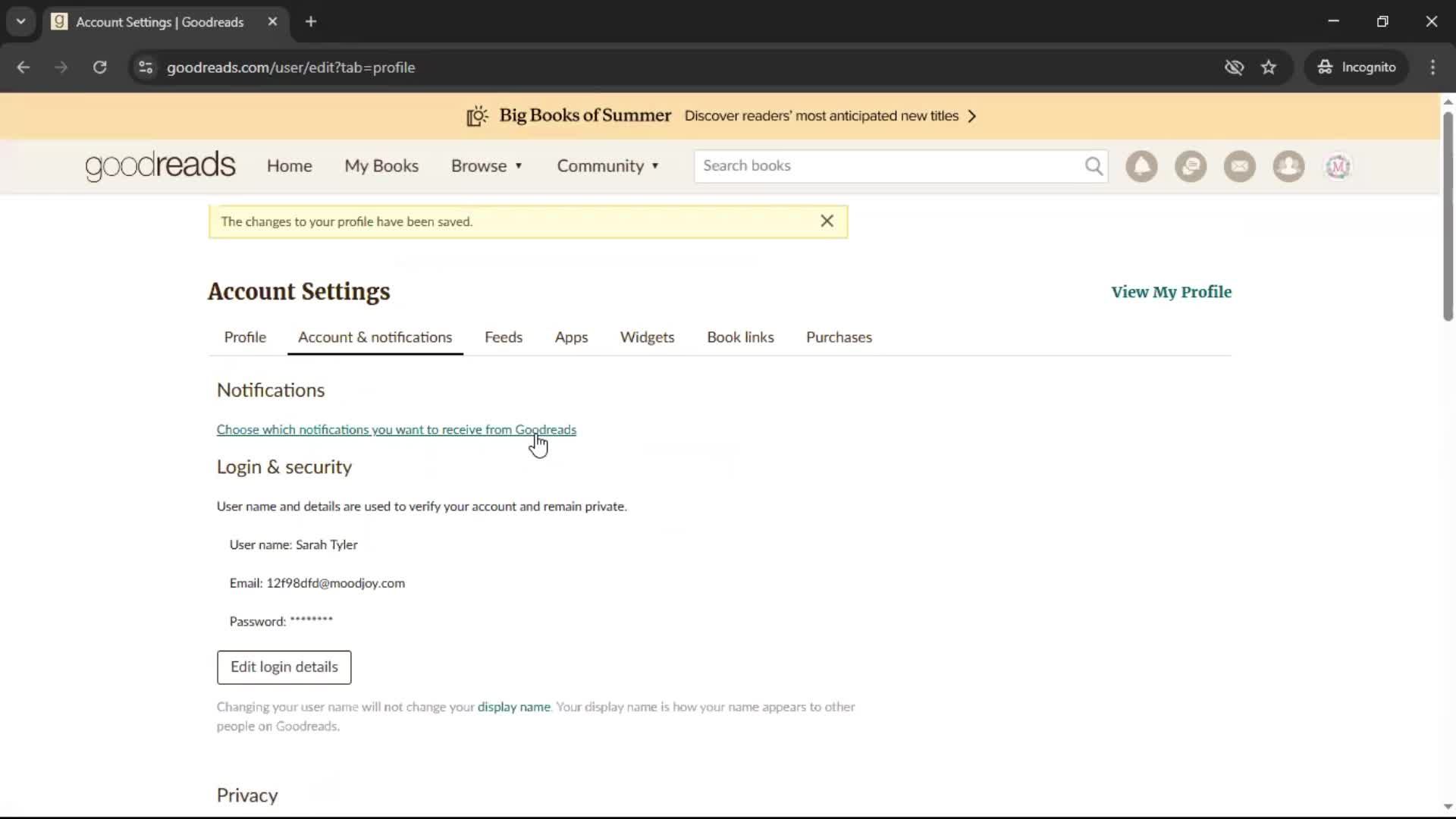 Settings screenshot