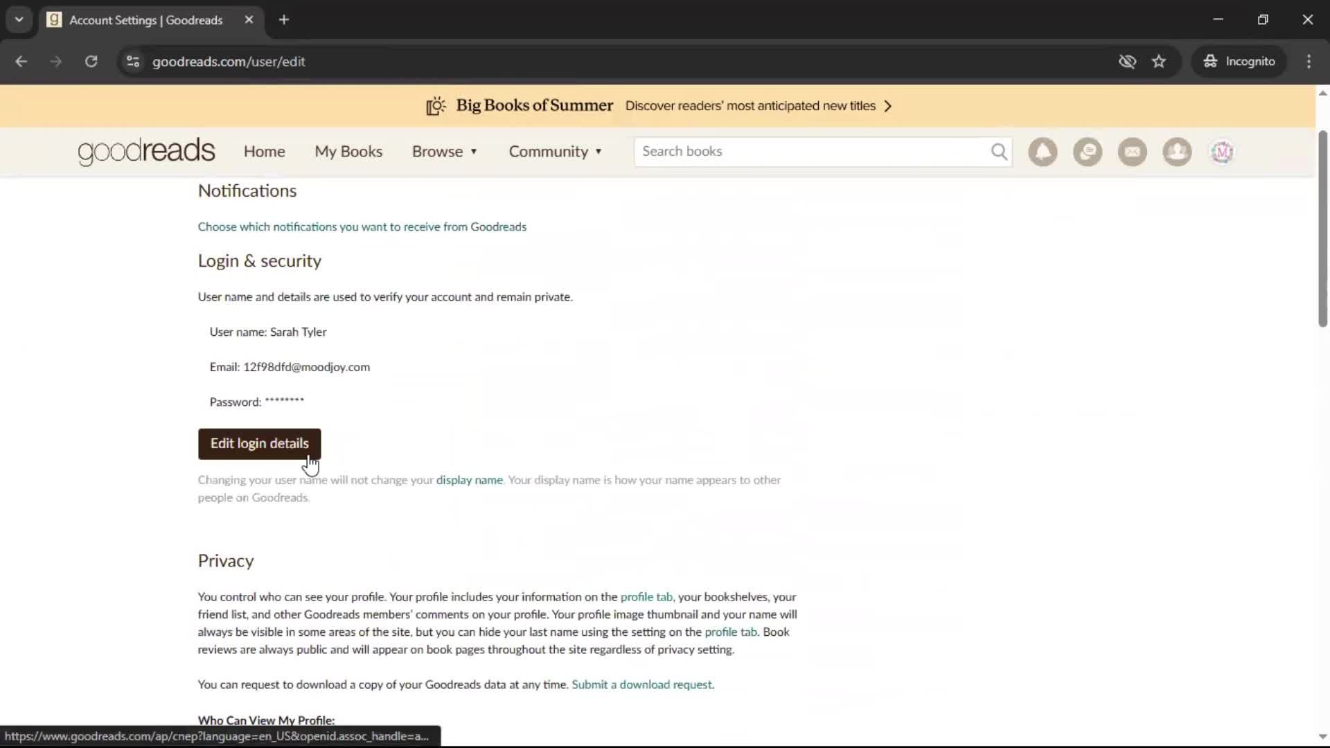 Settings screenshot