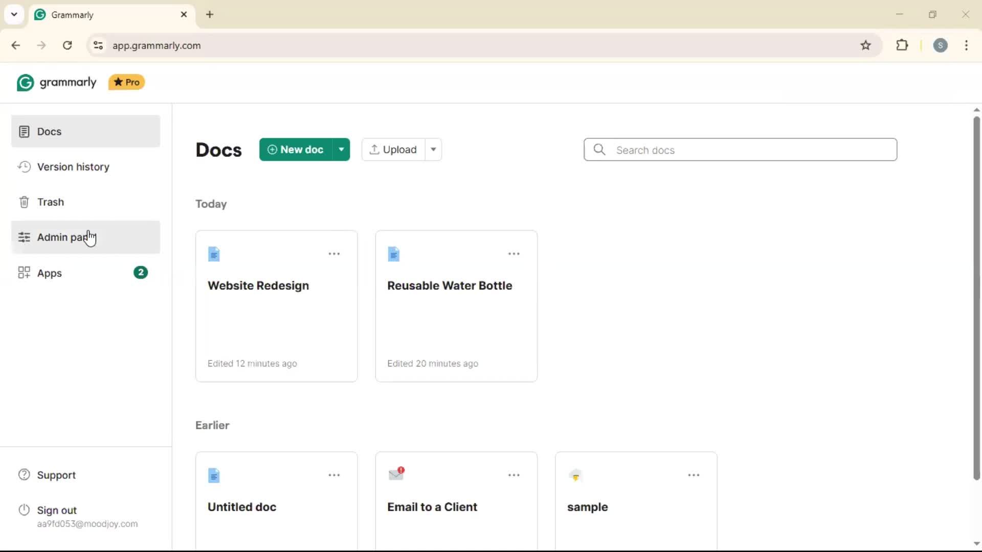 Settings on Grammarly video thumbnail