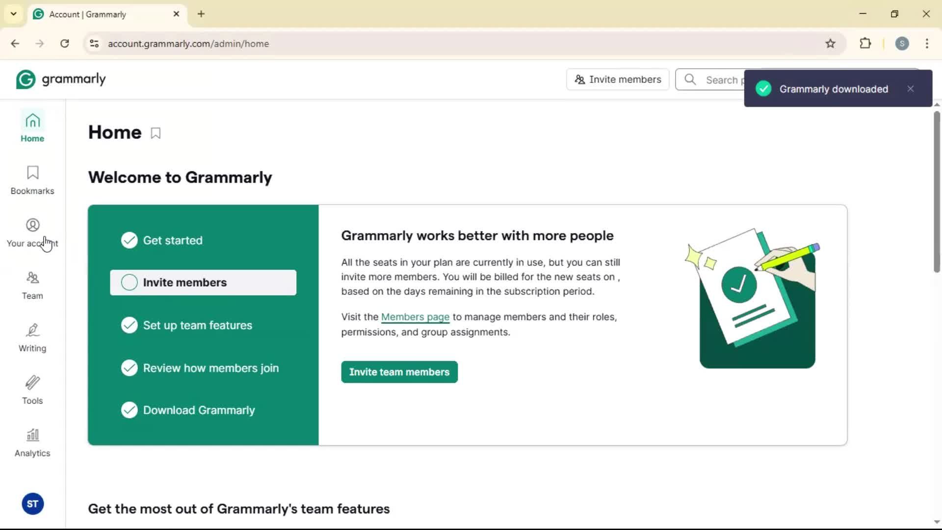 Settings on Grammarly video thumbnail