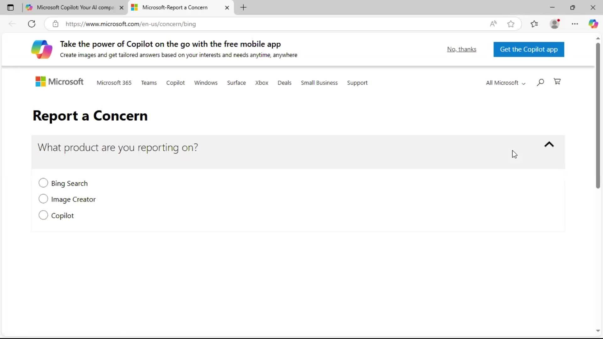 Settings screenshot