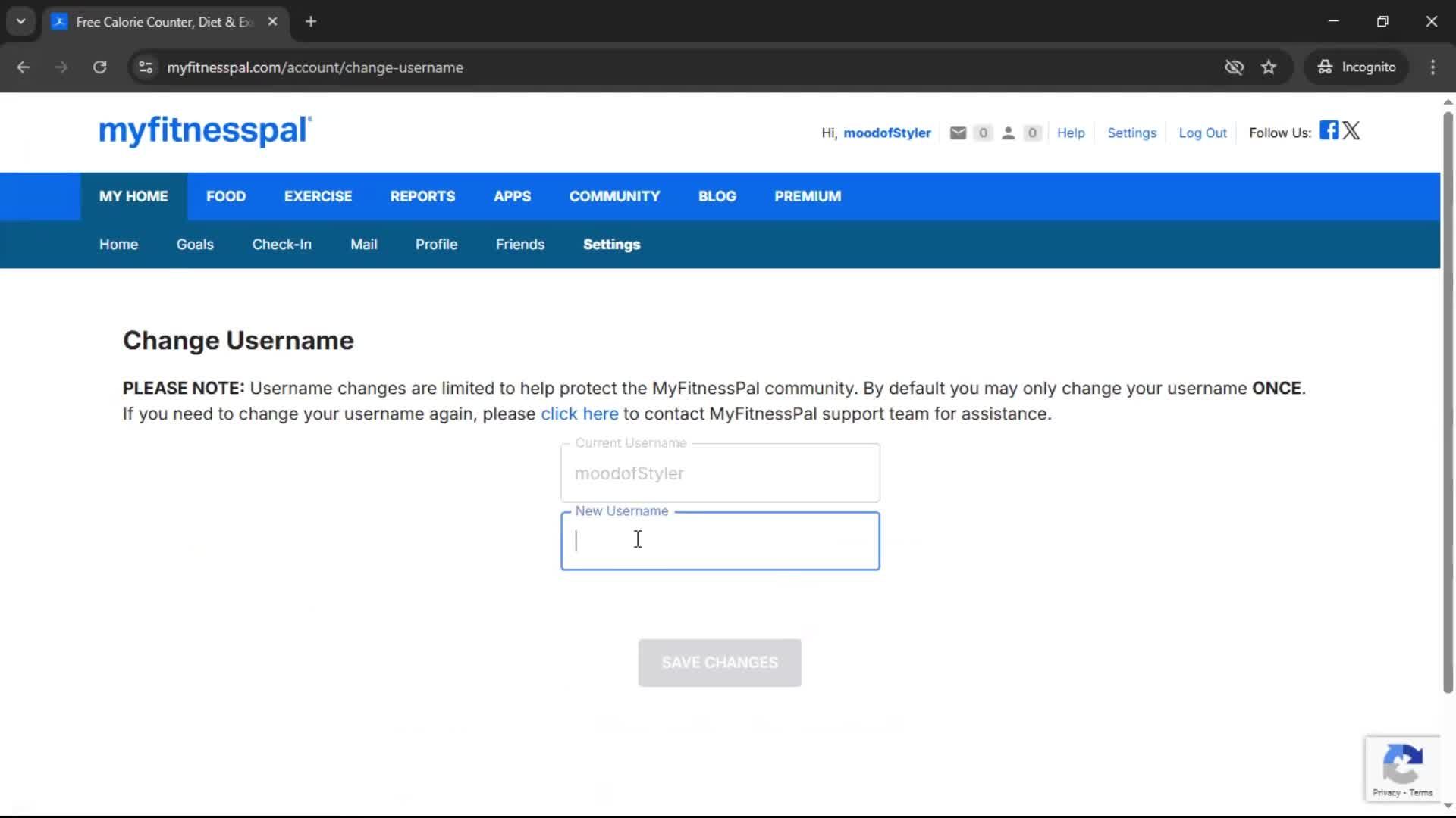 Settings screenshot