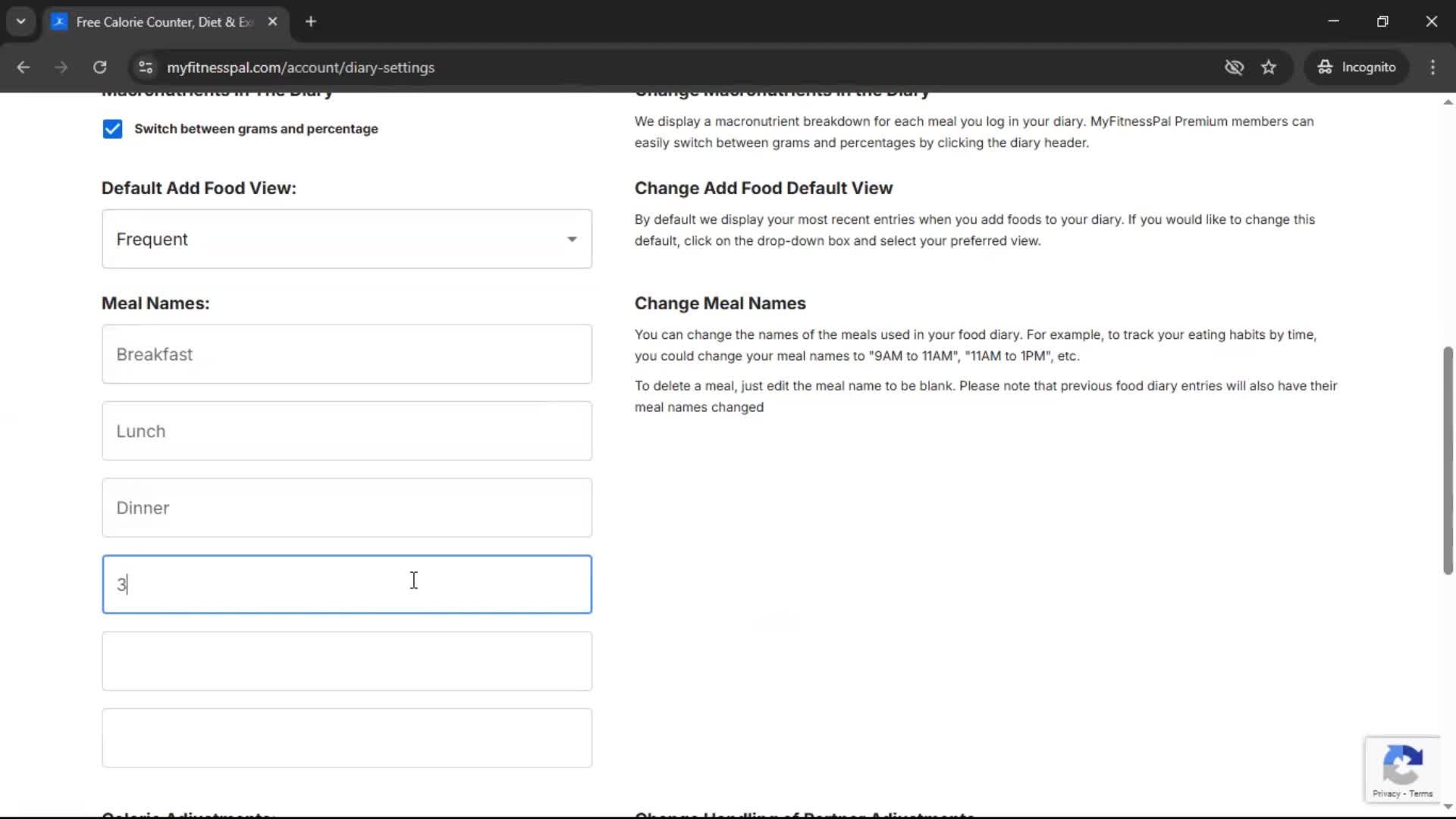 Settings on MyFitnessPal video thumbnail