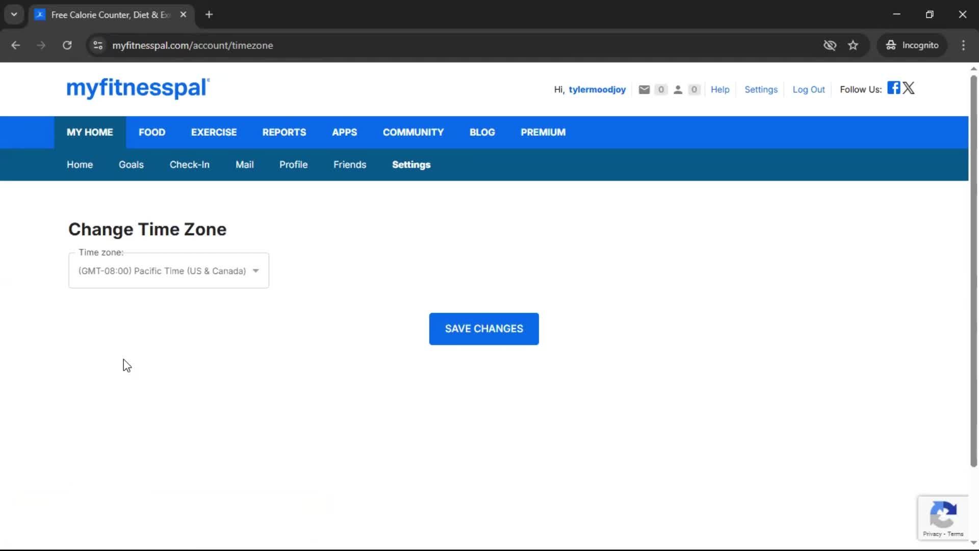 Settings screenshot