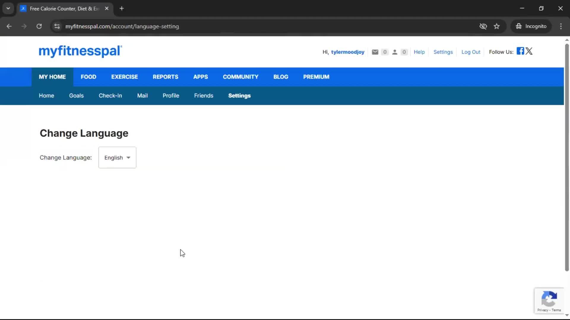 Settings screenshot