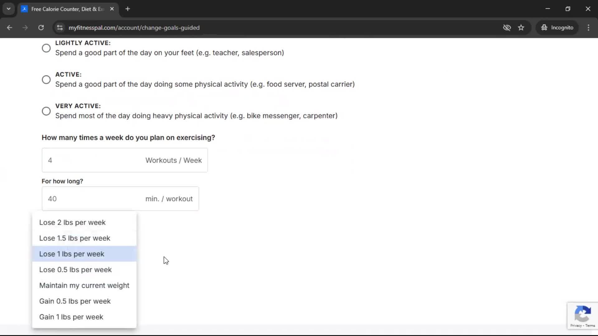 Settings screenshot