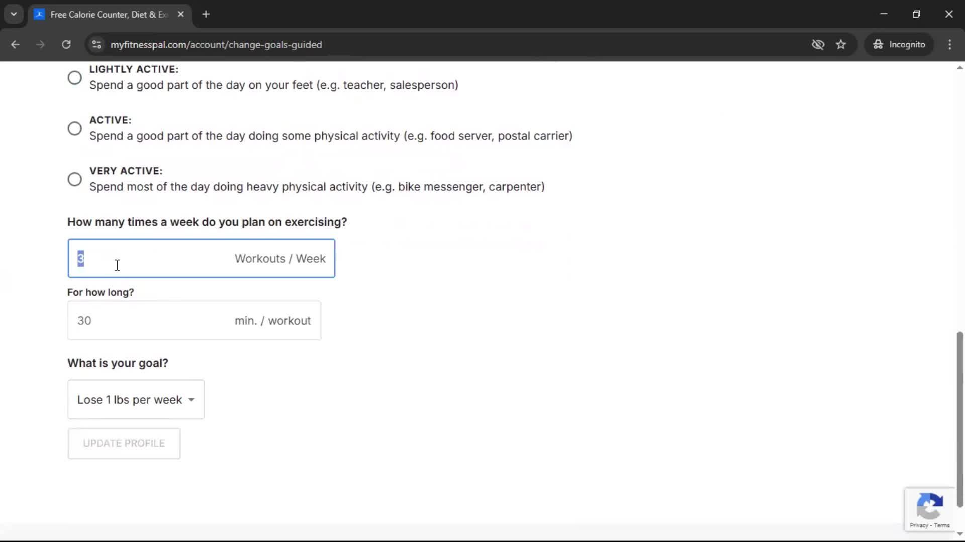 Settings screenshot