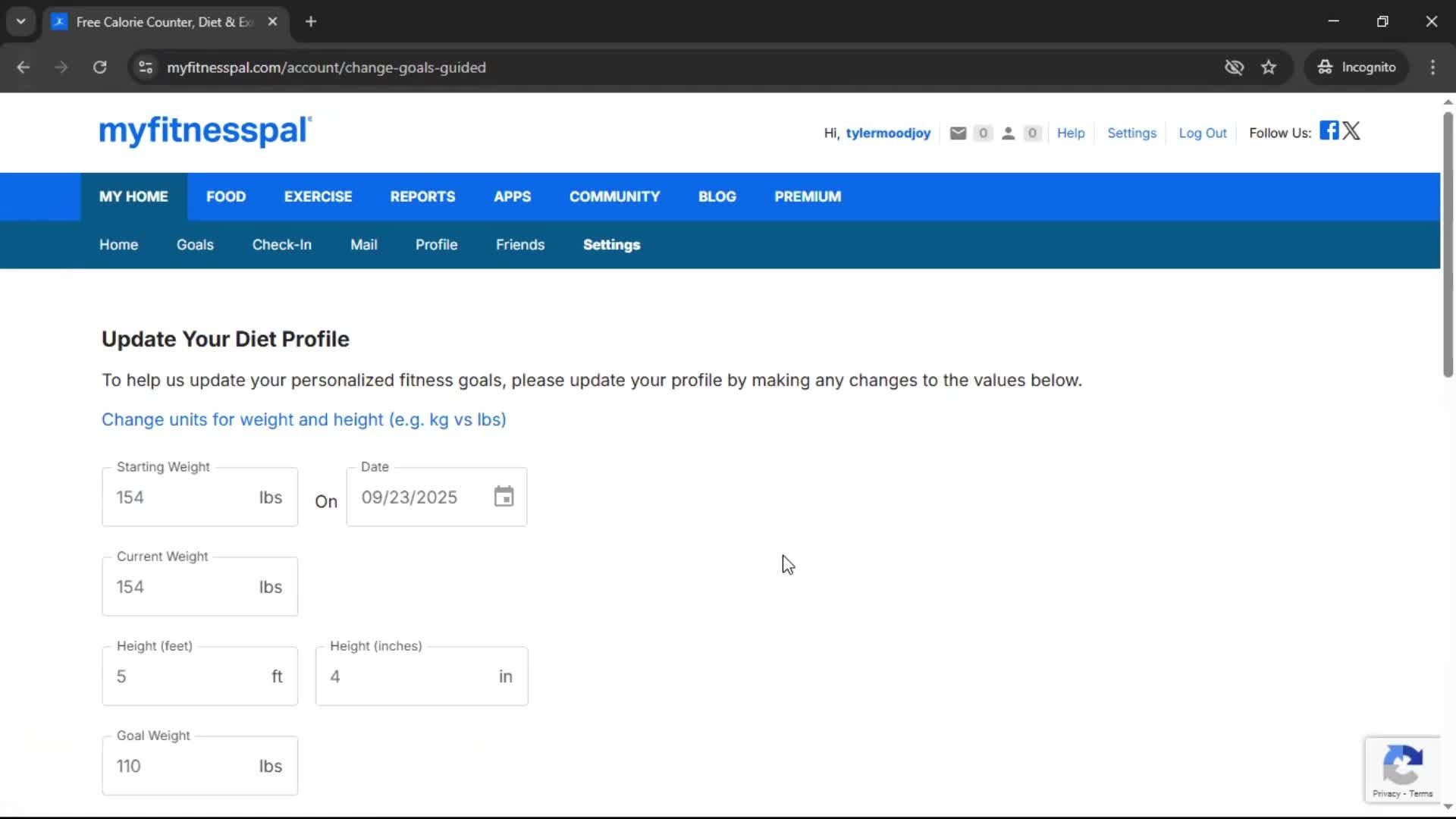 Settings screenshot
