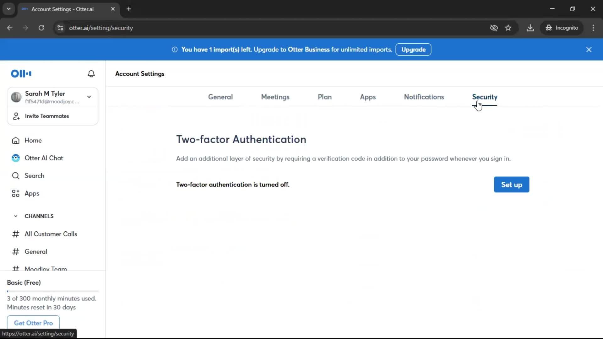Settings screenshot