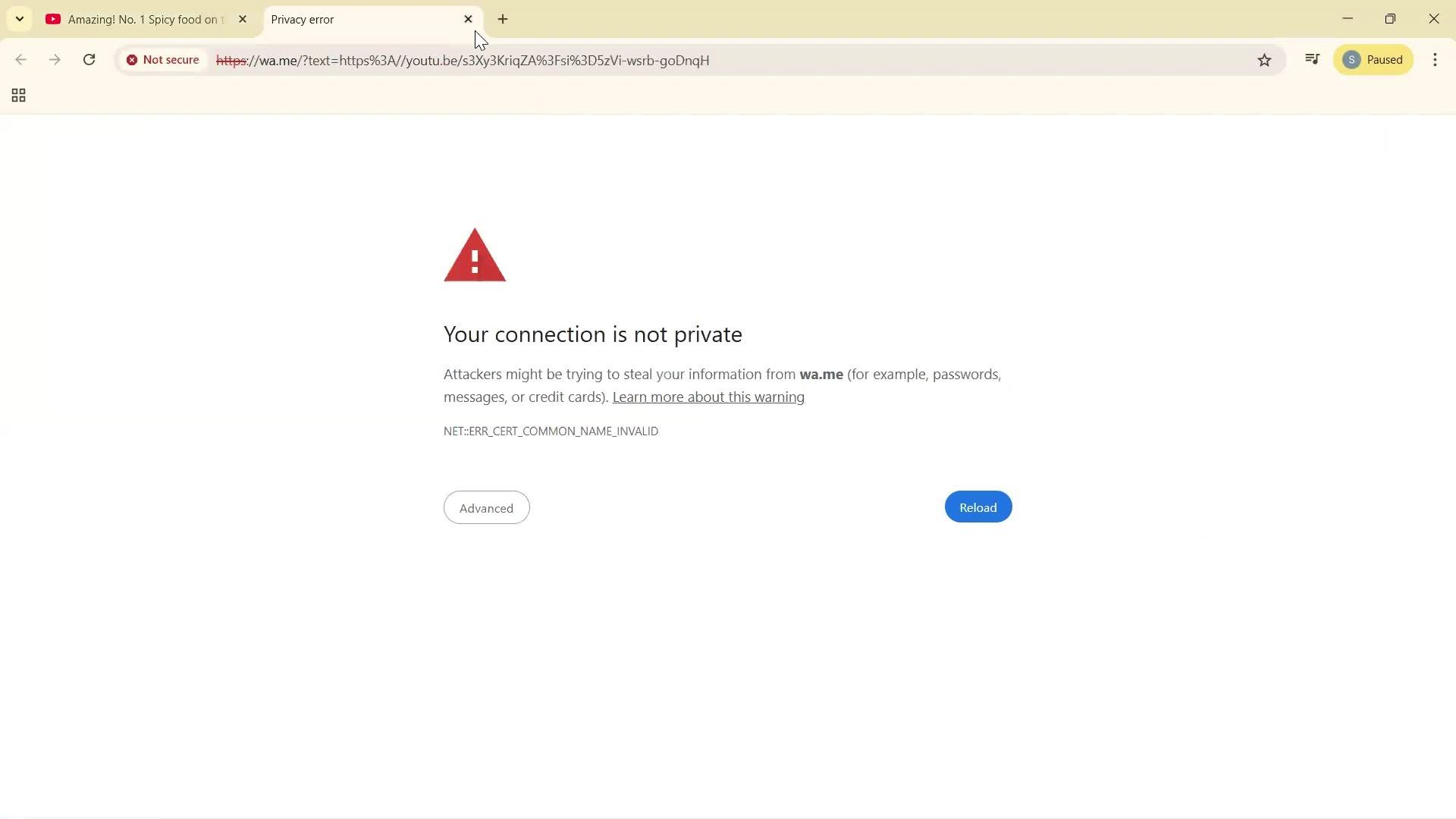 Sharing a video screenshot