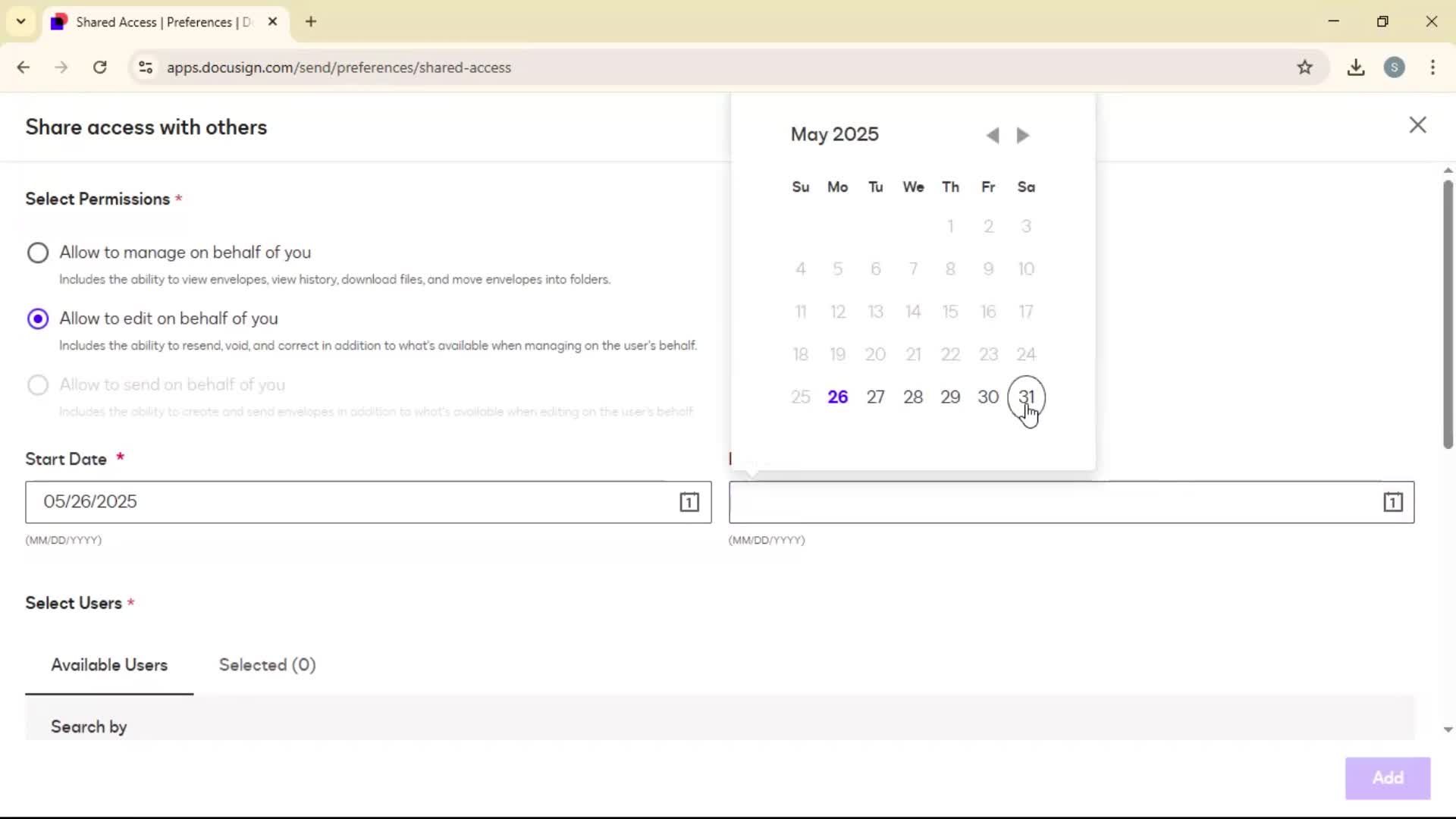 Sharing access on Docusign video thumbnail