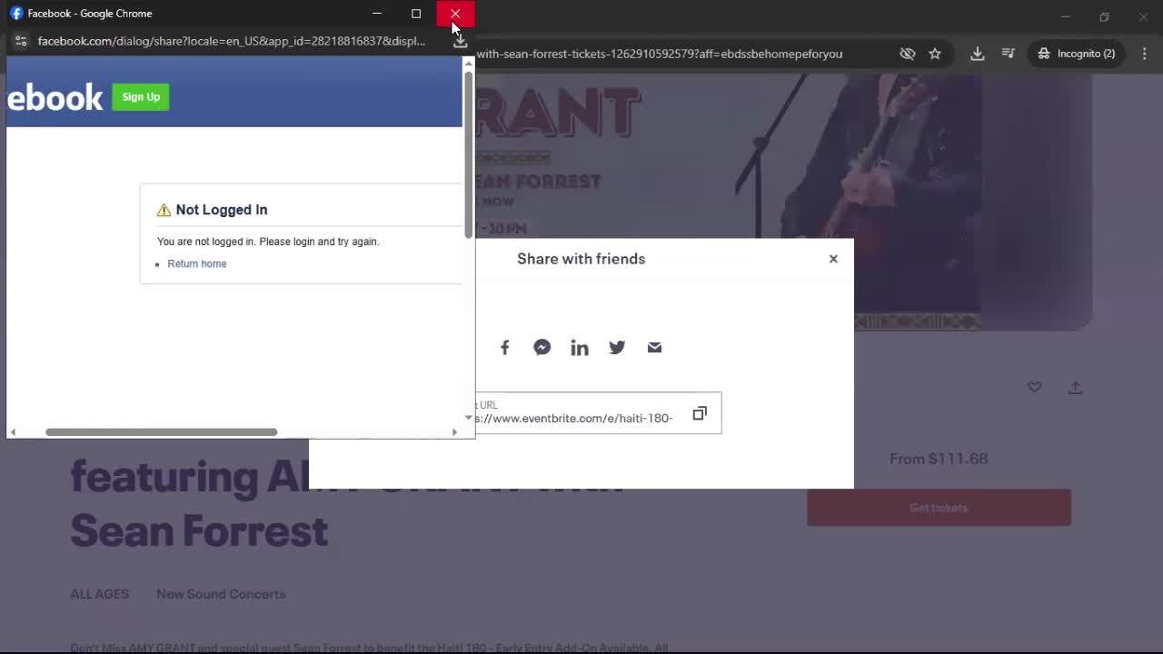 Sharing screenshot