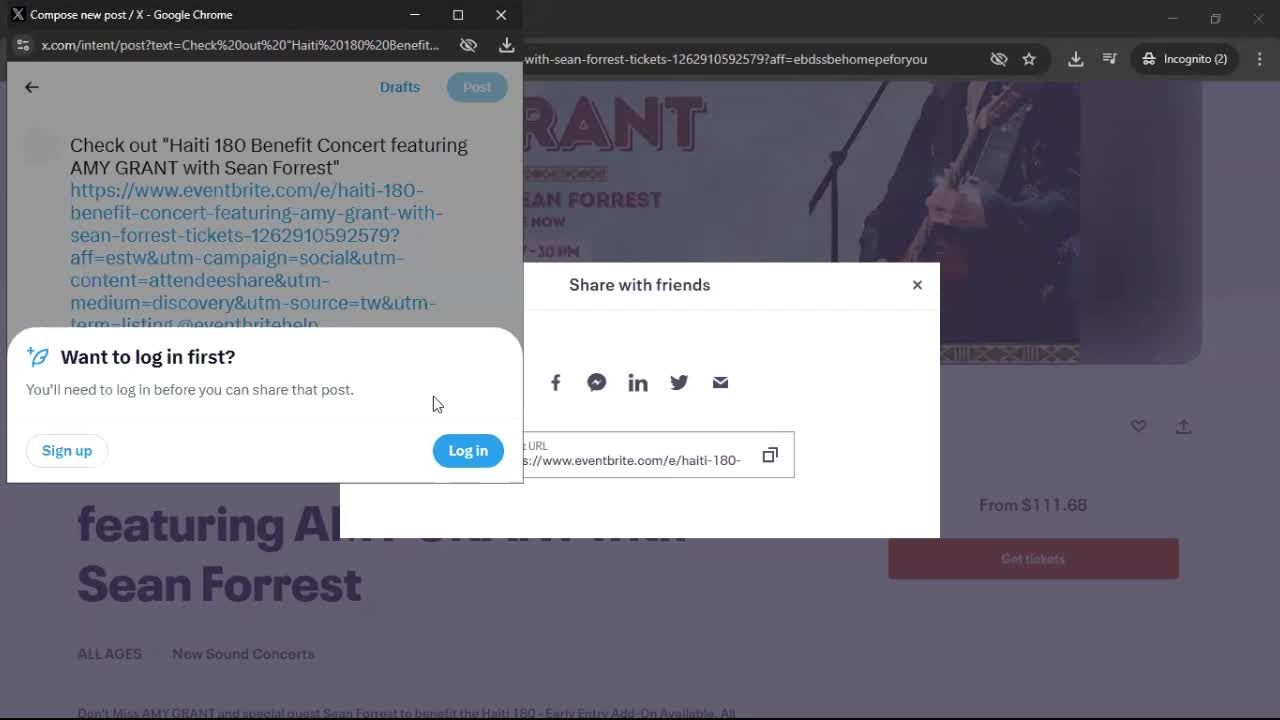 Sharing screenshot