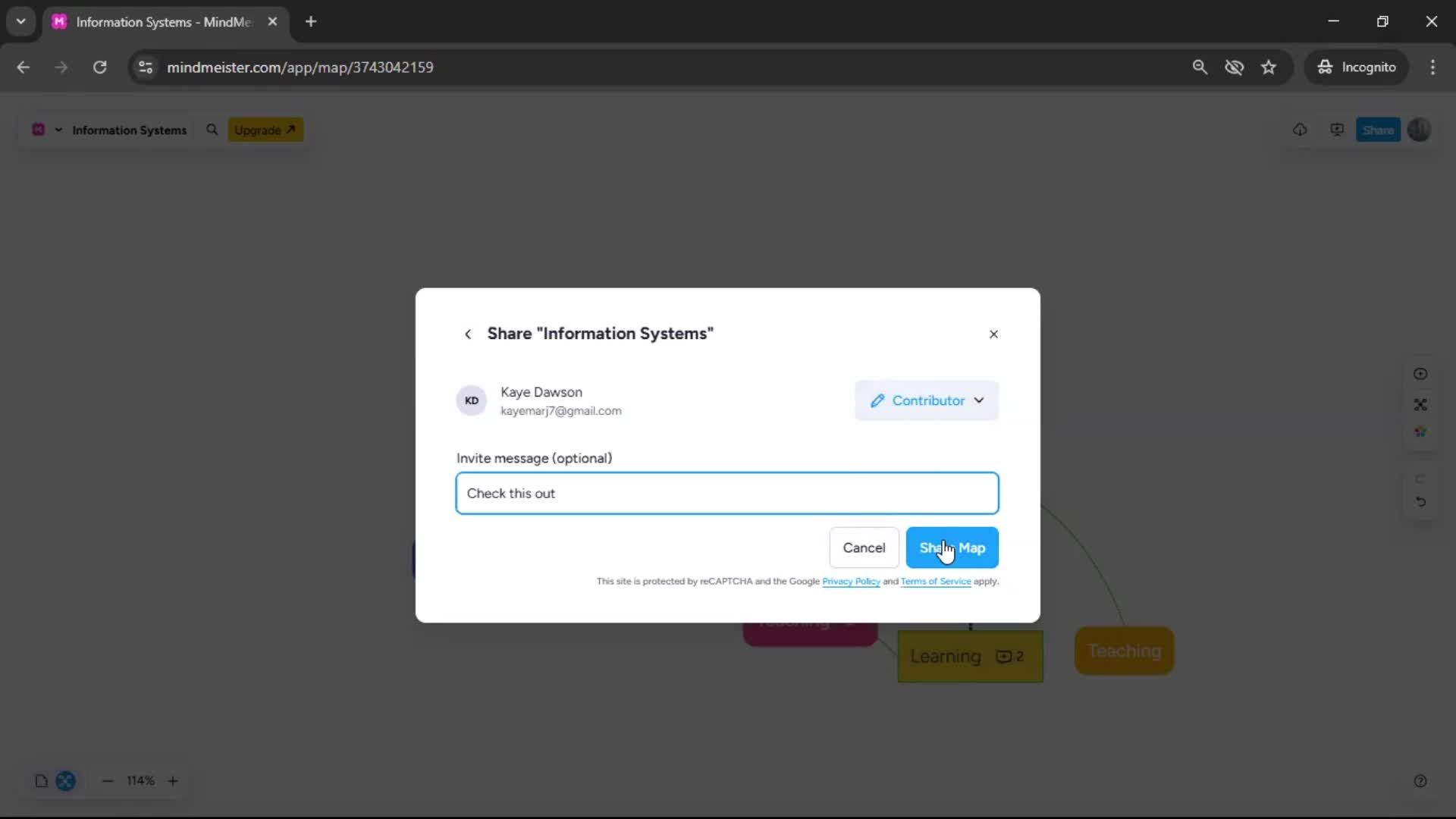 Sharing screenshot